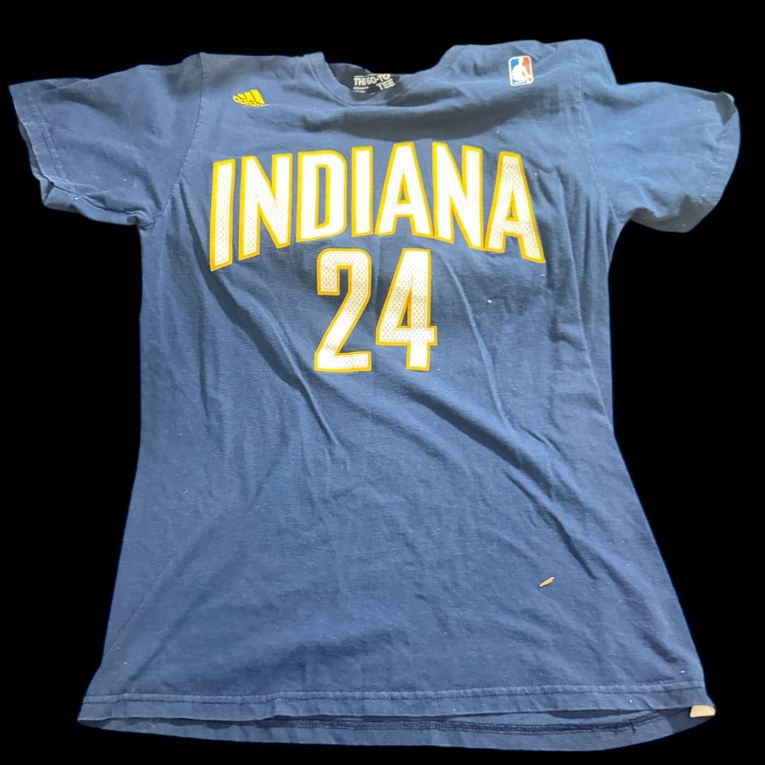 Adidas NBA Indiana Pacers Paul George Navy Blue Jersey T-Shirt M - Image 1