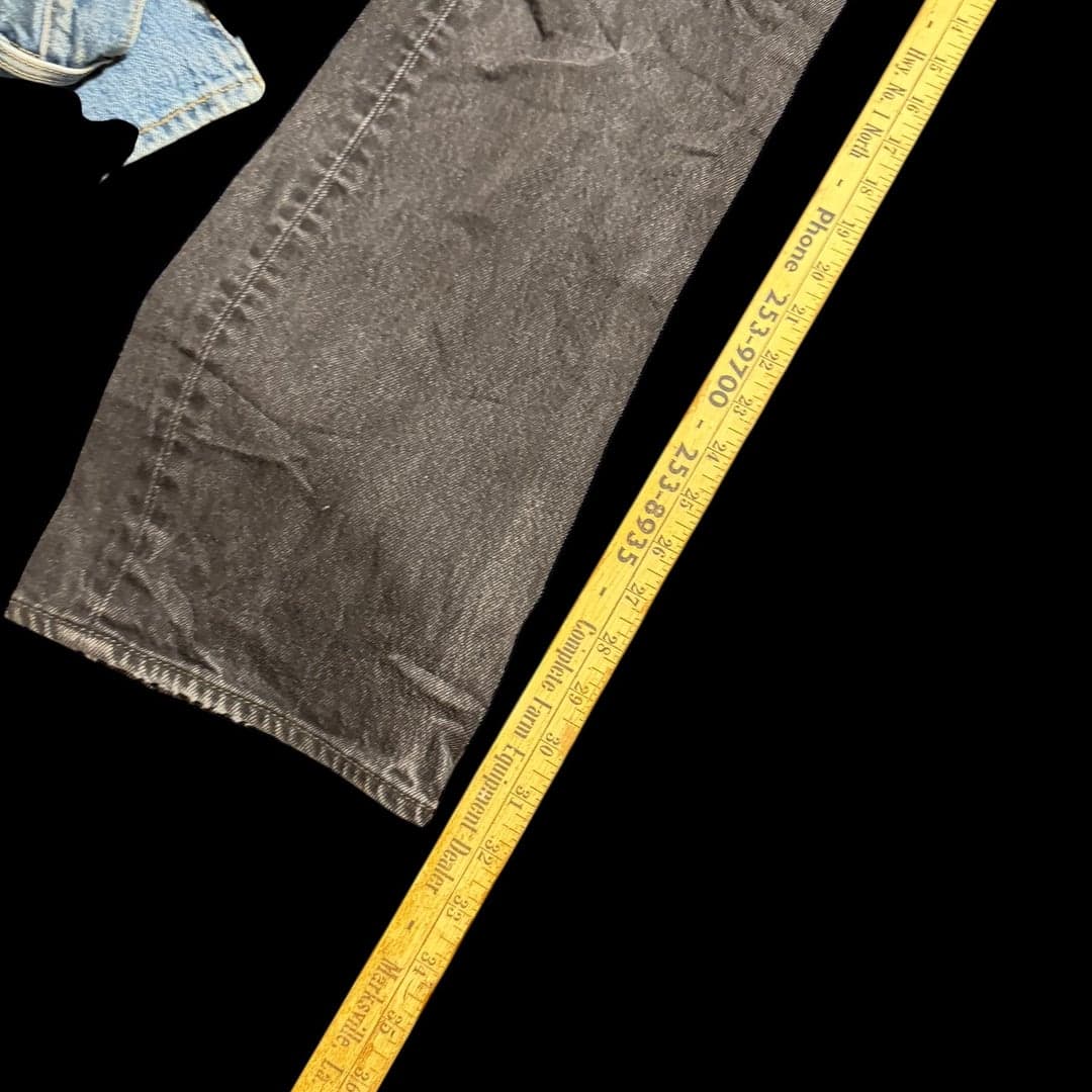 Levi’s 501 Original Black Jeans Men W36 L36 Button Fly Straight Leg - Thumbnail 6