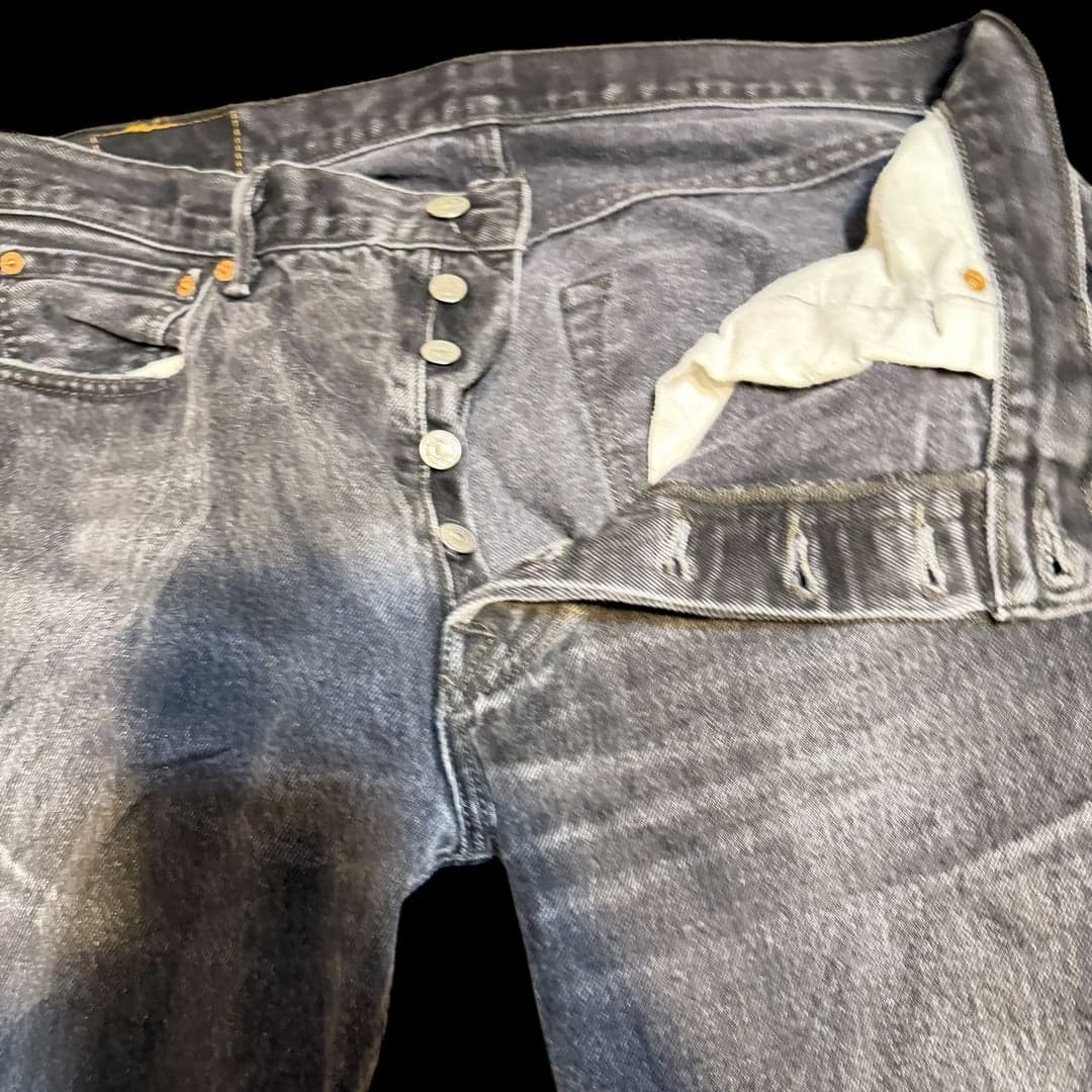 Levi’s 501 Original Black Jeans Men W36 L36 Button Fly Straight Leg - Thumbnail 4