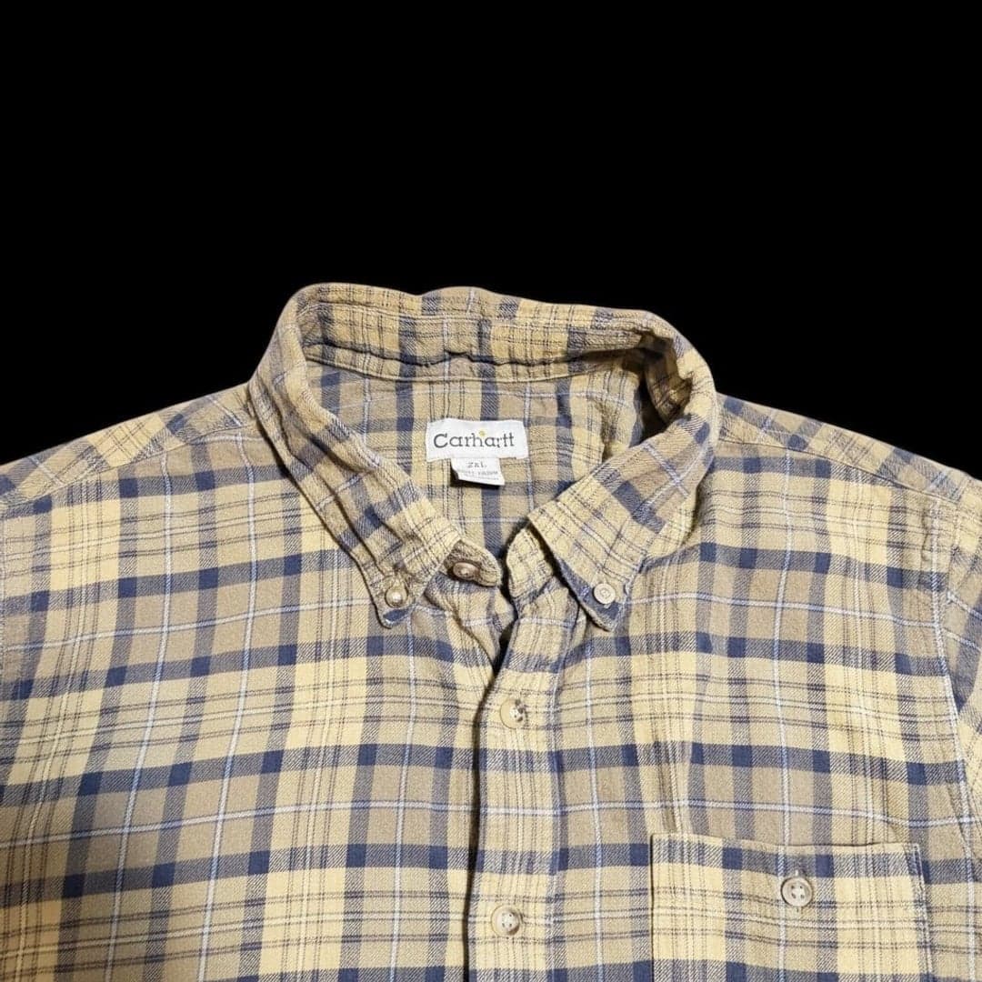 Carhartt Relaxed Fit Plaid Button Down Shirt Mens 2XLarge - Thumbnail 4