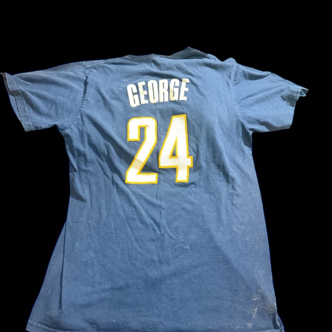 Adidas NBA Indiana Pacers Paul George Navy Blue Jersey T-Shirt M - Thumbnail 3