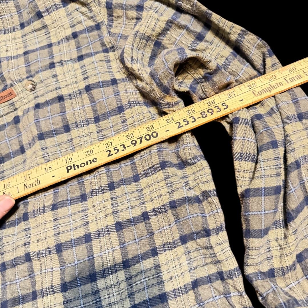 Carhartt Relaxed Fit Plaid Button Down Shirt Mens 2XLarge - Thumbnail 5