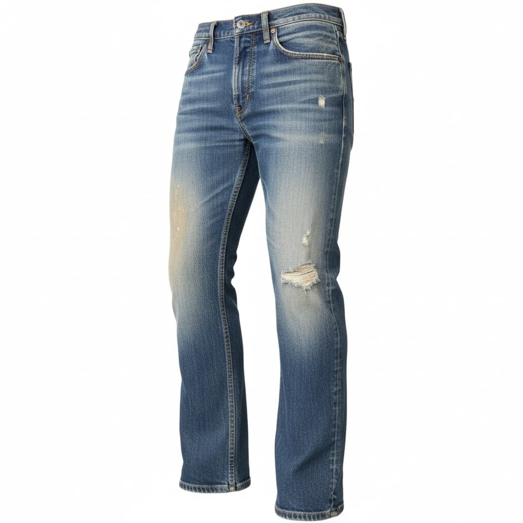 Levi’s 501 Original Fit Jeans W31 Distressed Faded Button Fly Workwear - Thumbnail 2