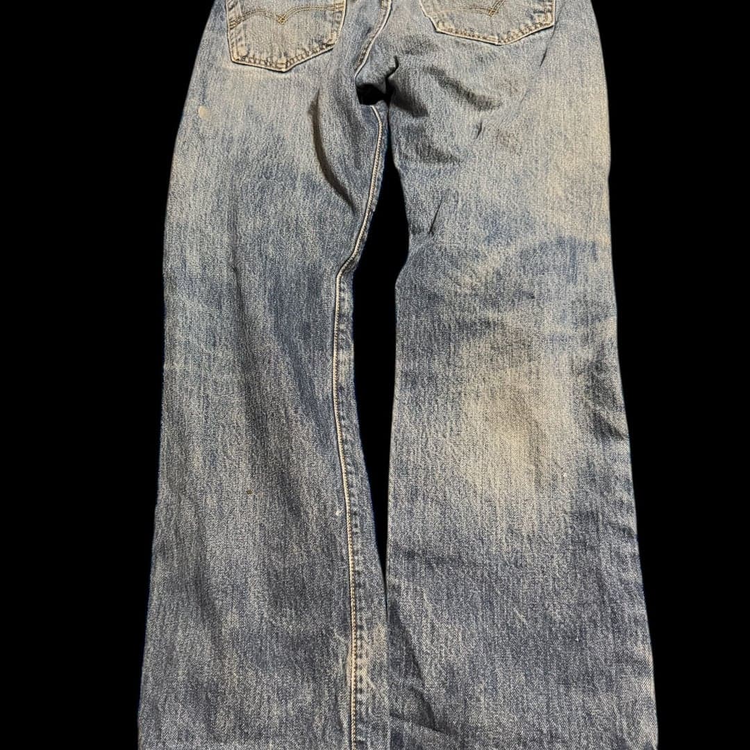 Levi’s 501 Original Fit Jeans W31 Distressed Faded Button Fly Workwear - Thumbnail 3