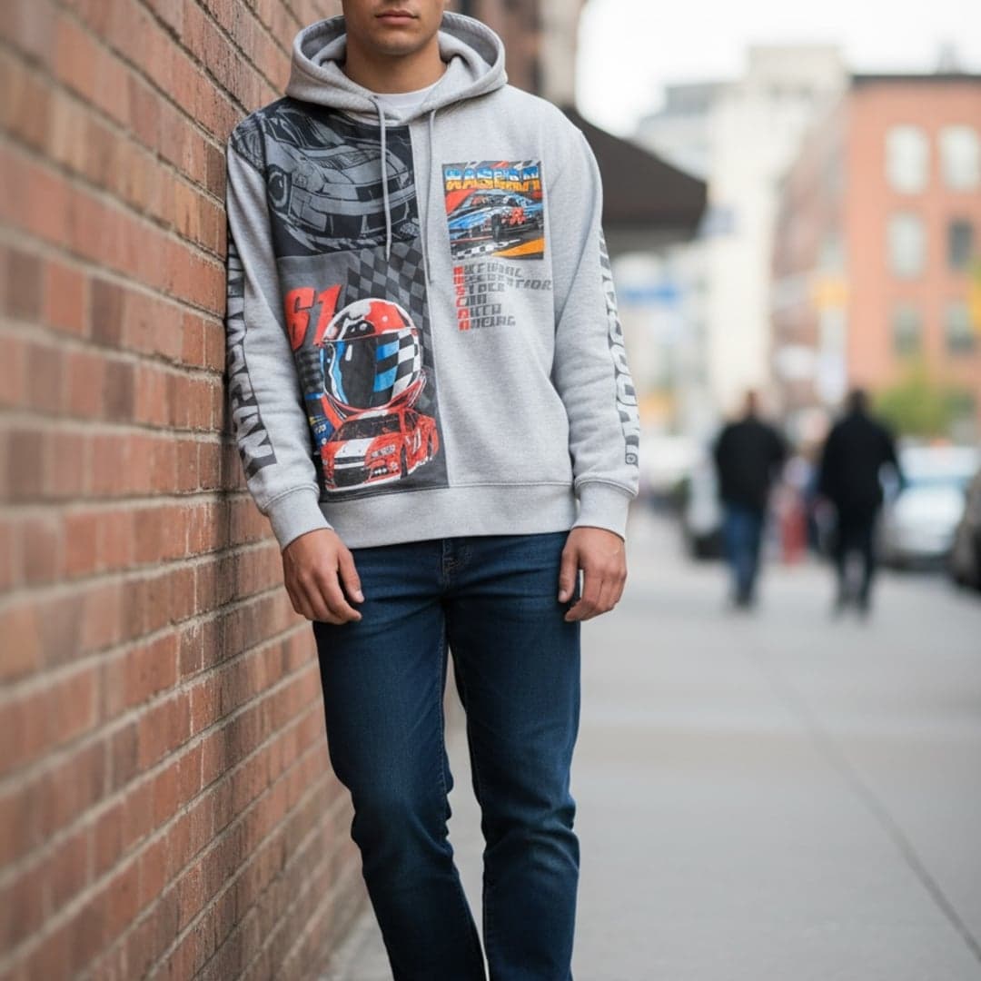 NASCAR Graphic Print Pullover Hoodie - Thumbnail 2