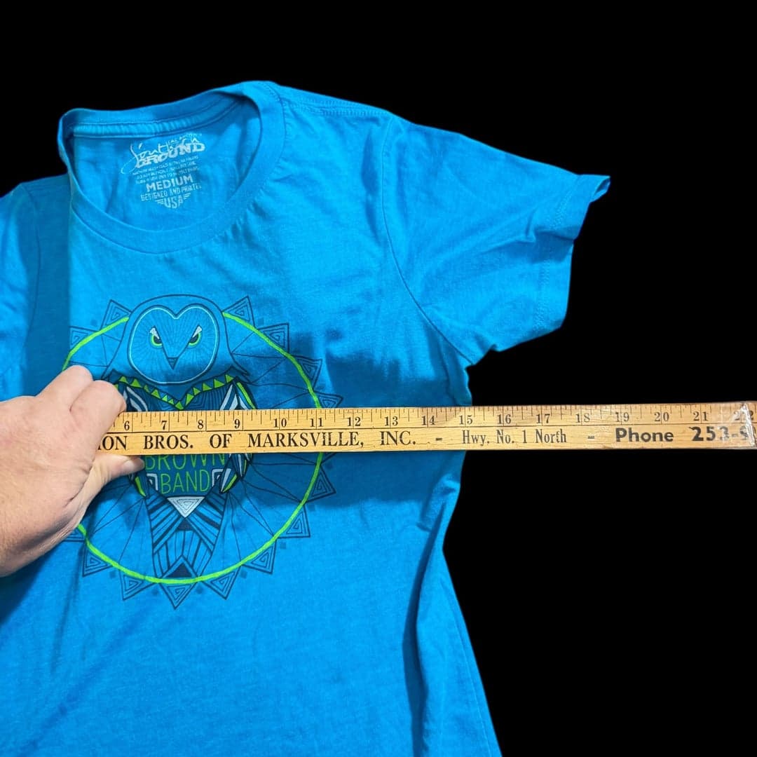 Zac Brown Band Welcome Home 2017 Tour Owl Graphic Concert T-Shirt Medium - Thumbnail 6