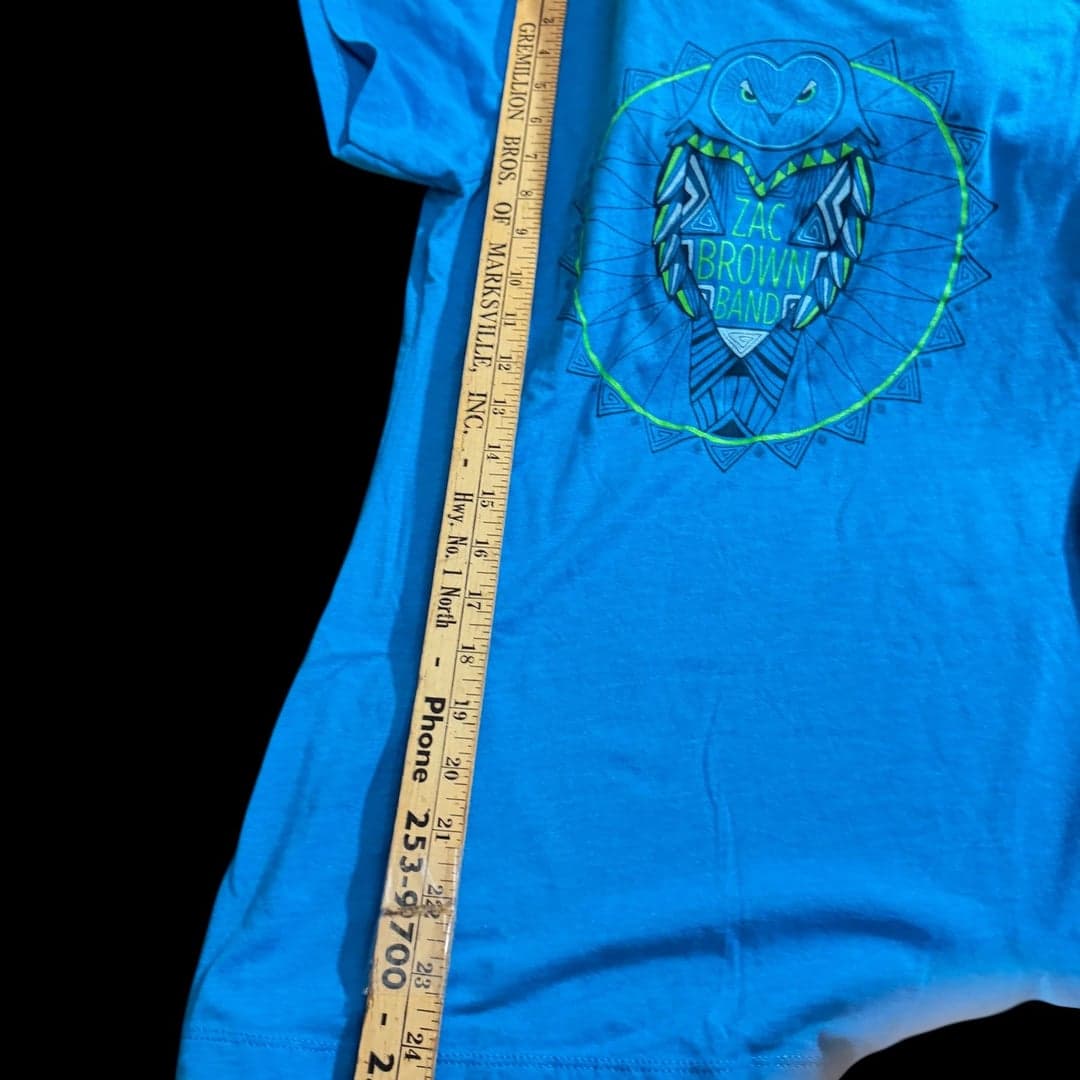 Zac Brown Band Welcome Home 2017 Tour Owl Graphic Concert T-Shirt Medium - Thumbnail 7