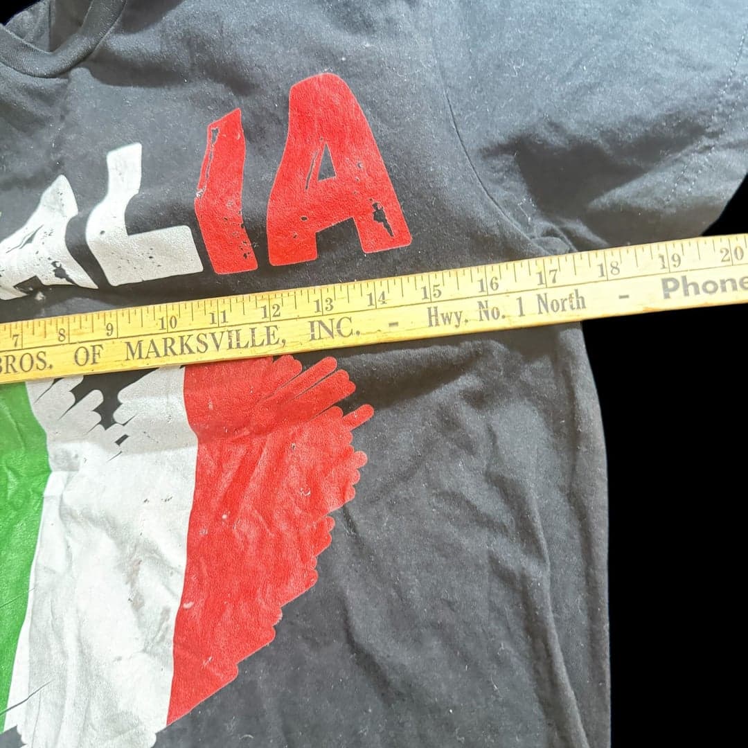 Italia Italian Flag Heart T-Shirt - Thumbnail 5