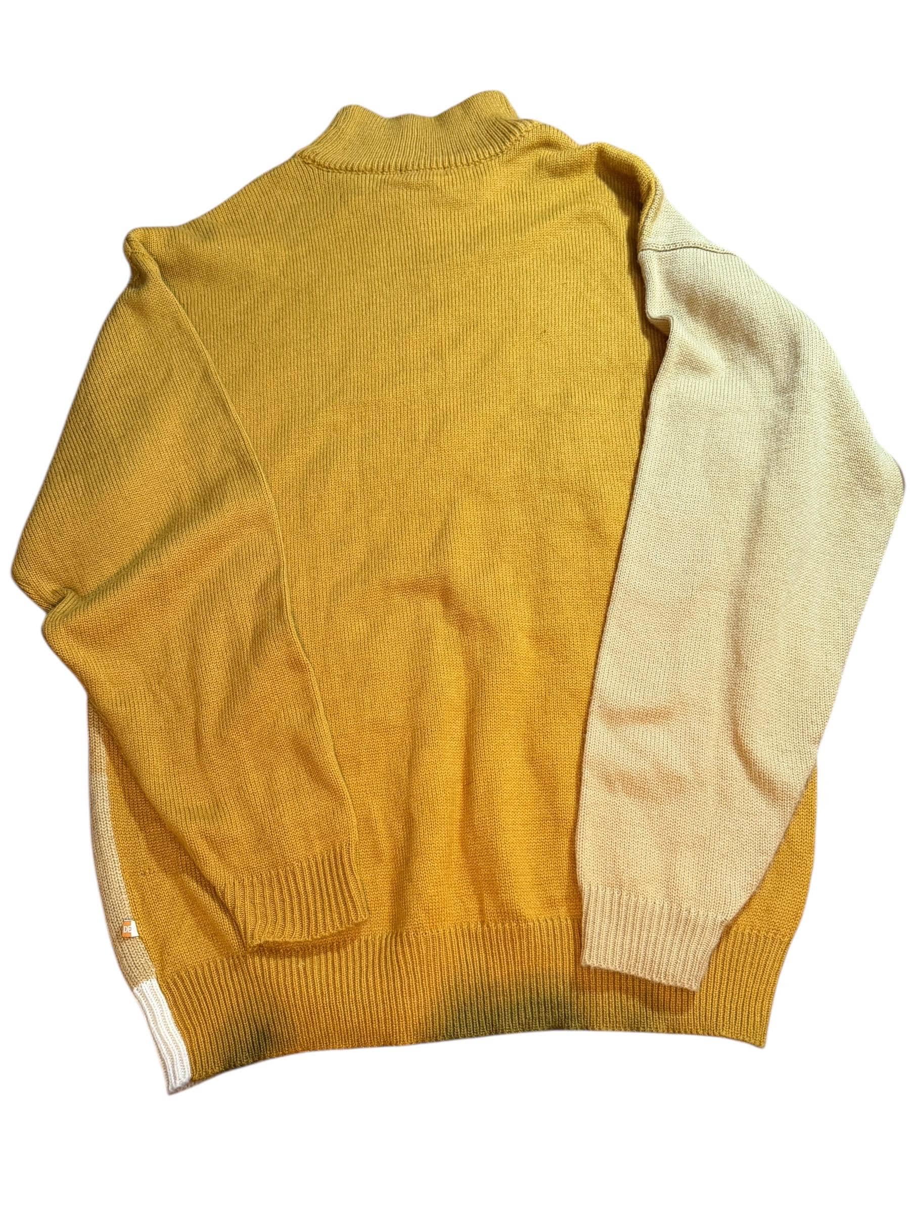 DELUXE Y2K Color Block Mock Neck Sweater Men’s XL Retro Knit Pullover - Thumbnail 2