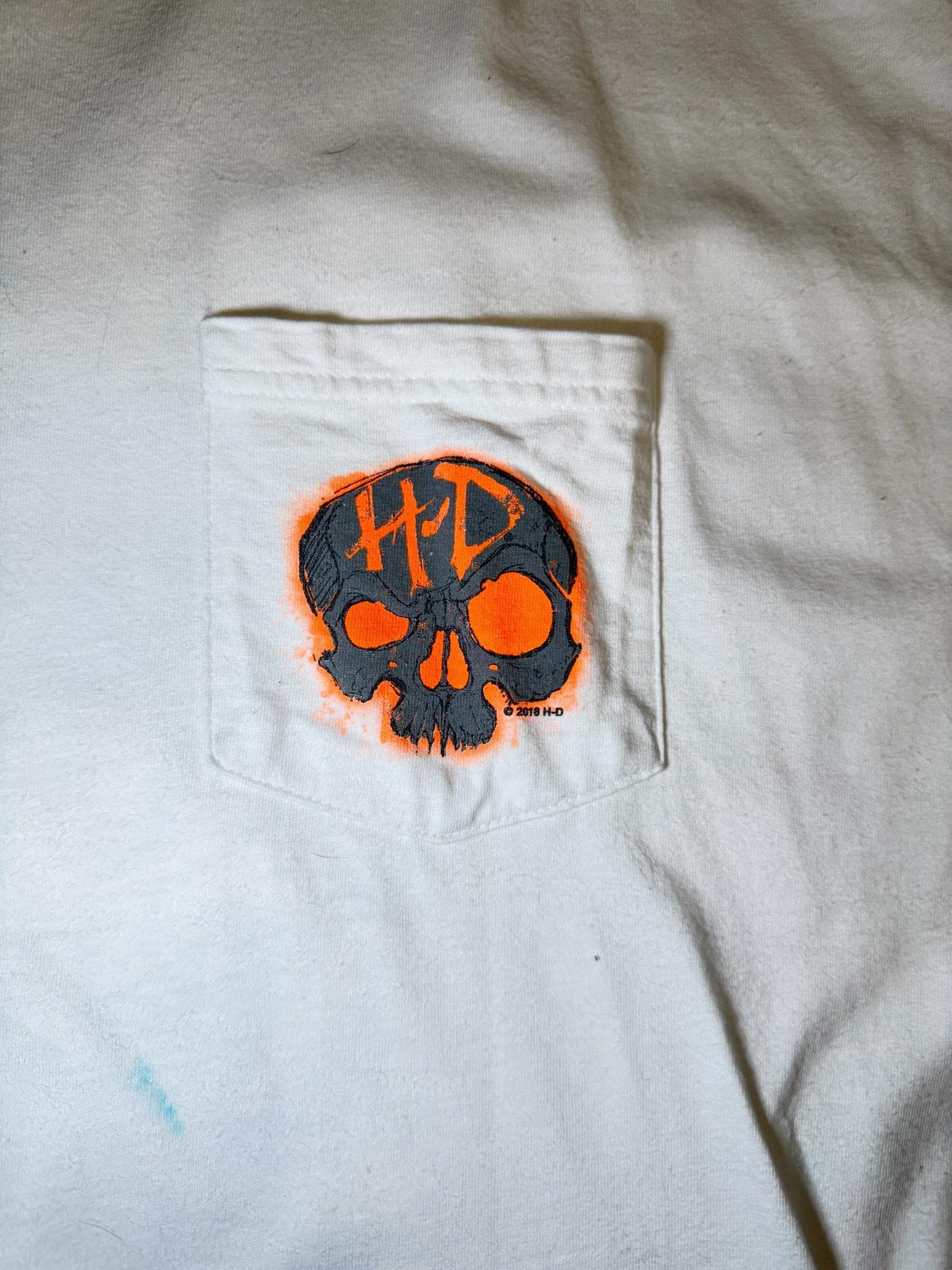 Harley Davidson Austin Texas Cowboy T Shirt XXL White Pocket Tee - Thumbnail 3