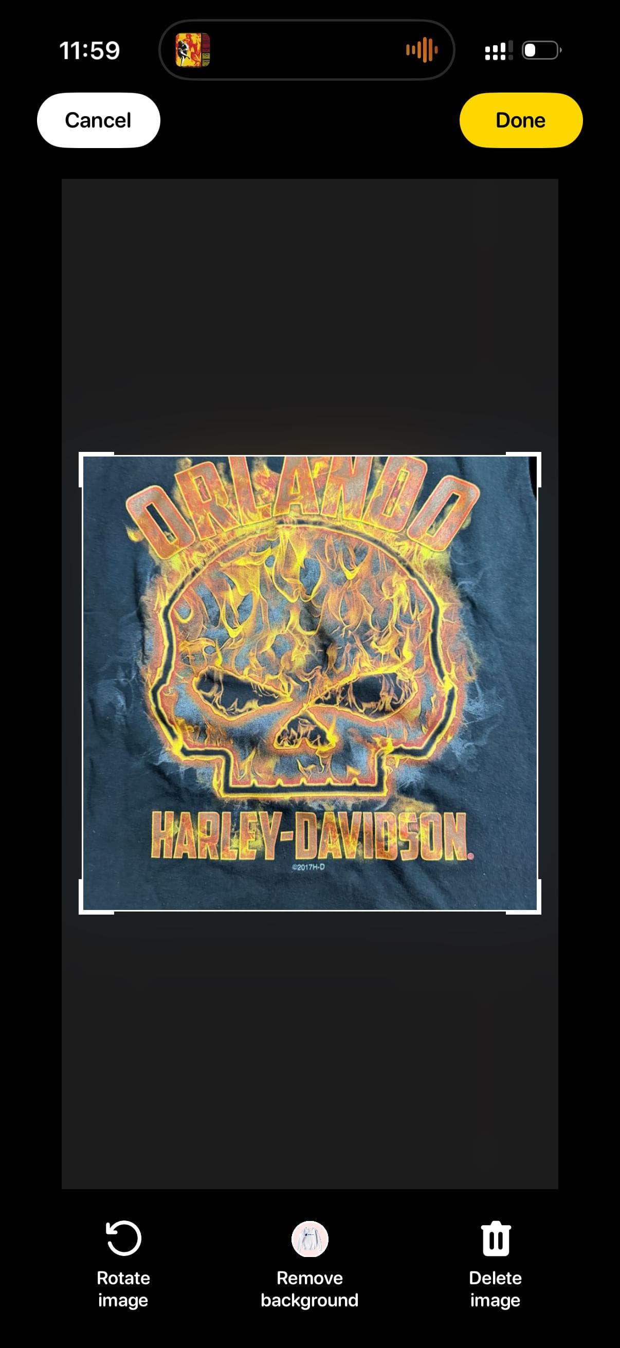Harley-Davidson Orlando Florida Flaming Skull Sleeveless T-Shirt XL XXL - Thumbnail 5