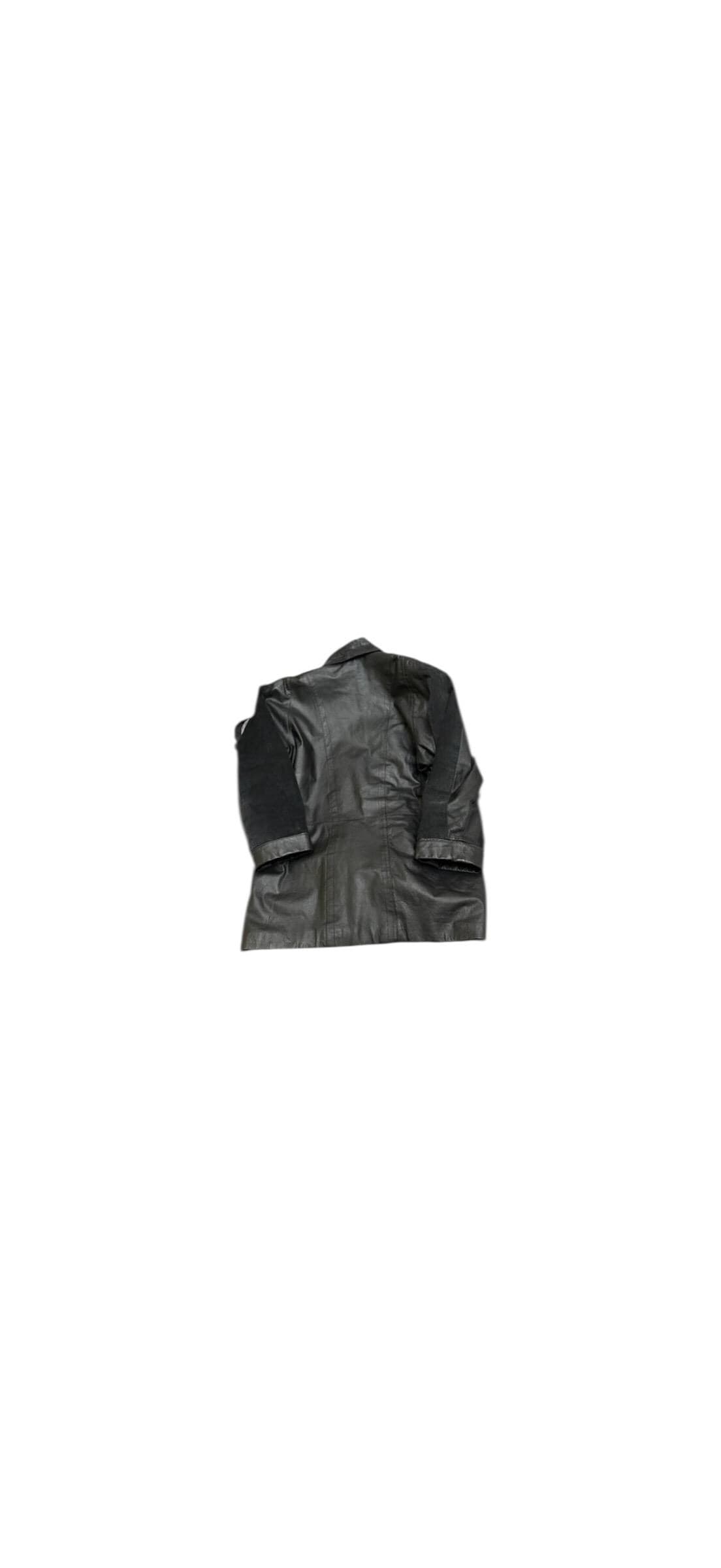 Pelle Y2K Black Leather Double Breasted Blazer Coat Women’s L - Thumbnail 5