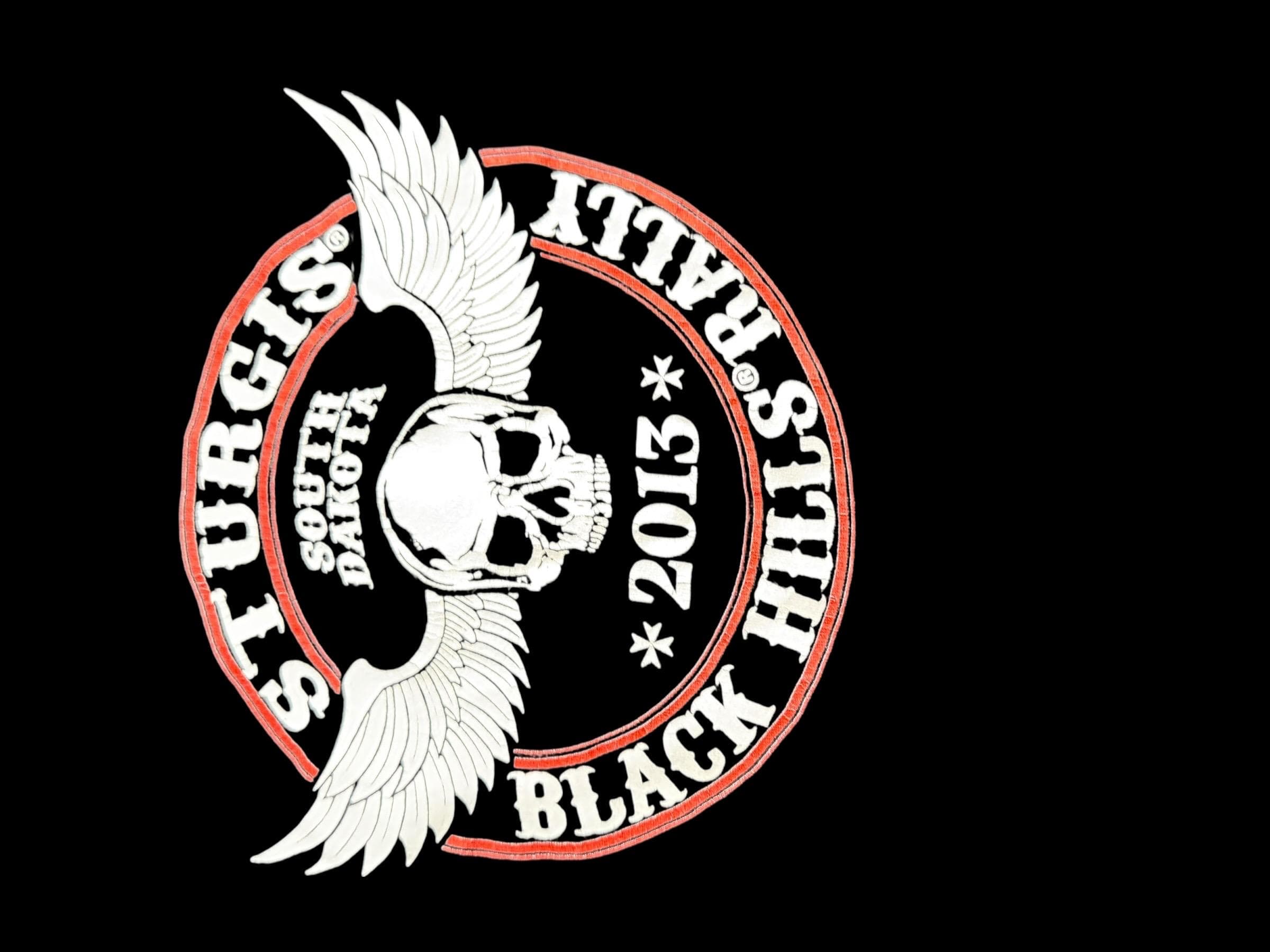 Sturgis Rally Black Hills Rally 2013 Skull Wings Biker T-Shirt XXL - Thumbnail 3