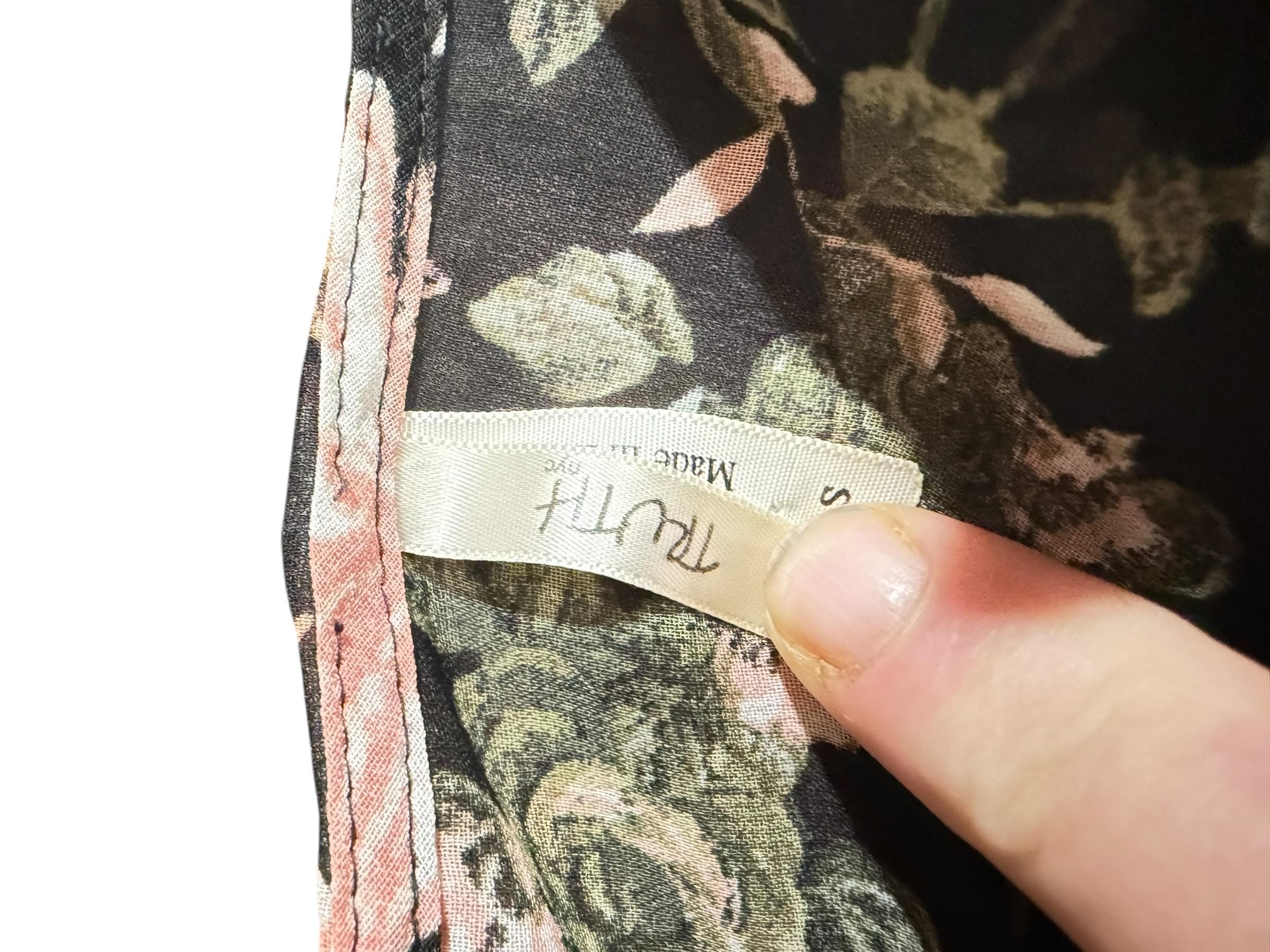 Truth Black Floral Maxi Dress Womens Size Small Made in India - Thumbnail 3