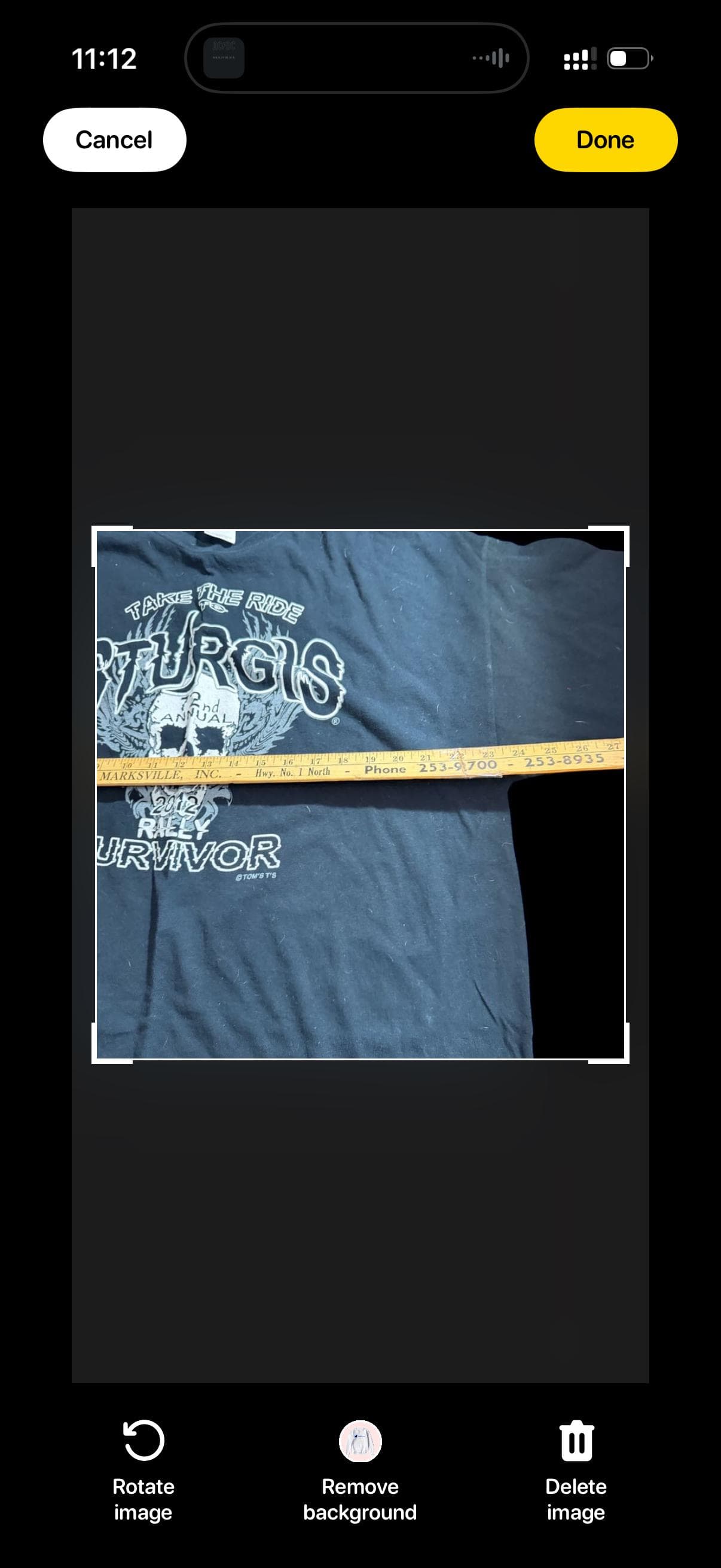 Sturgis Motorcycle Rally 2012 Survivor T-Shirt 2XL Gildan Heavy Cotton Black - Thumbnail 6