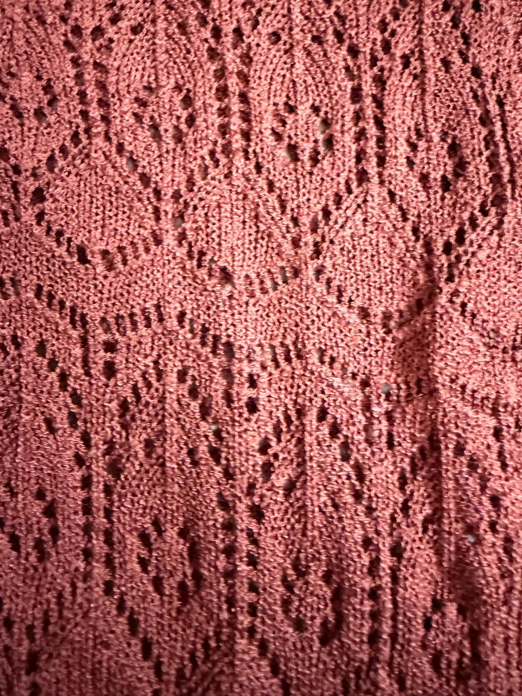 Vintage Judith Hart Lace Knit Cardigan Made in Japan Large Pink Sweater - Thumbnail 3
