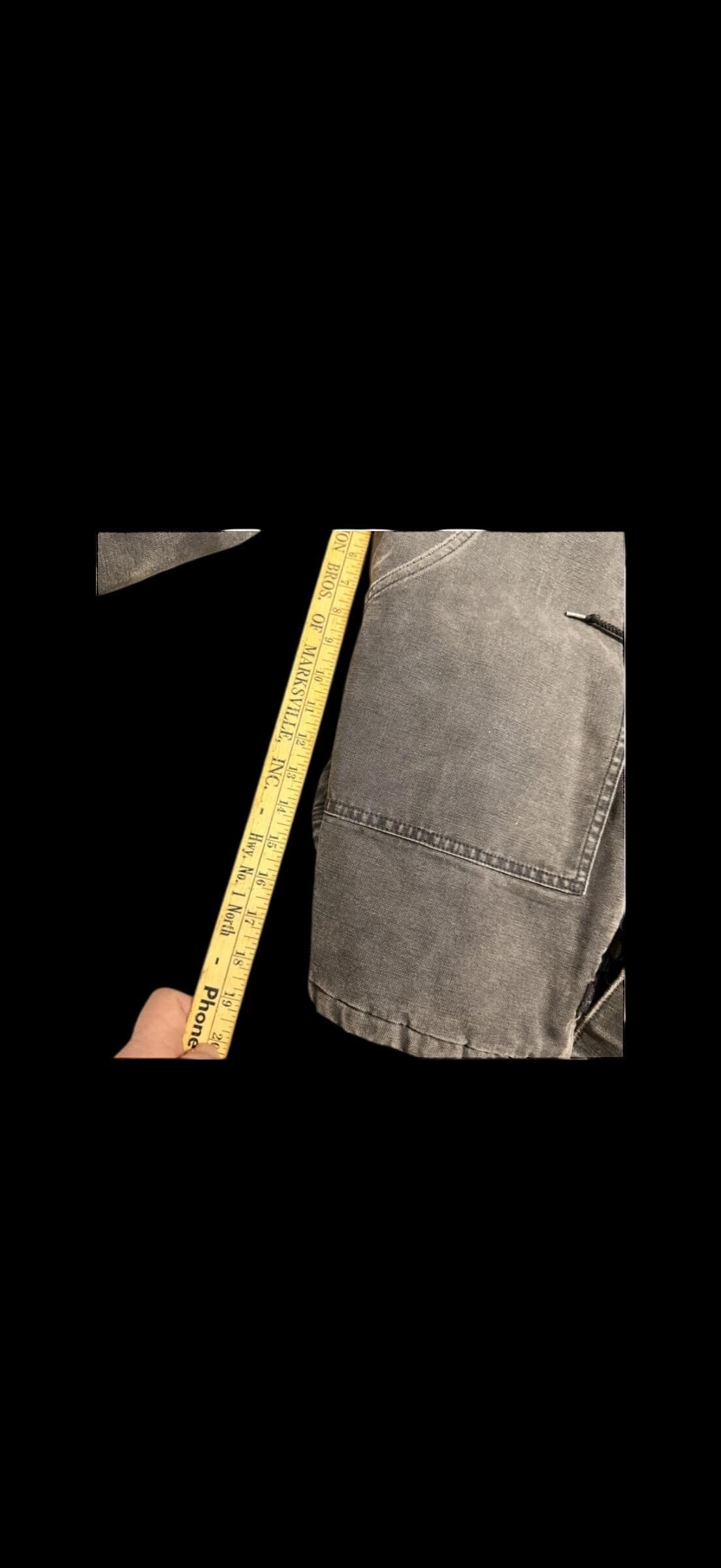 Vintage 90s Carhartt Heavily Distressed Black Quilt Lined Work Jacket - Thumbnail 4