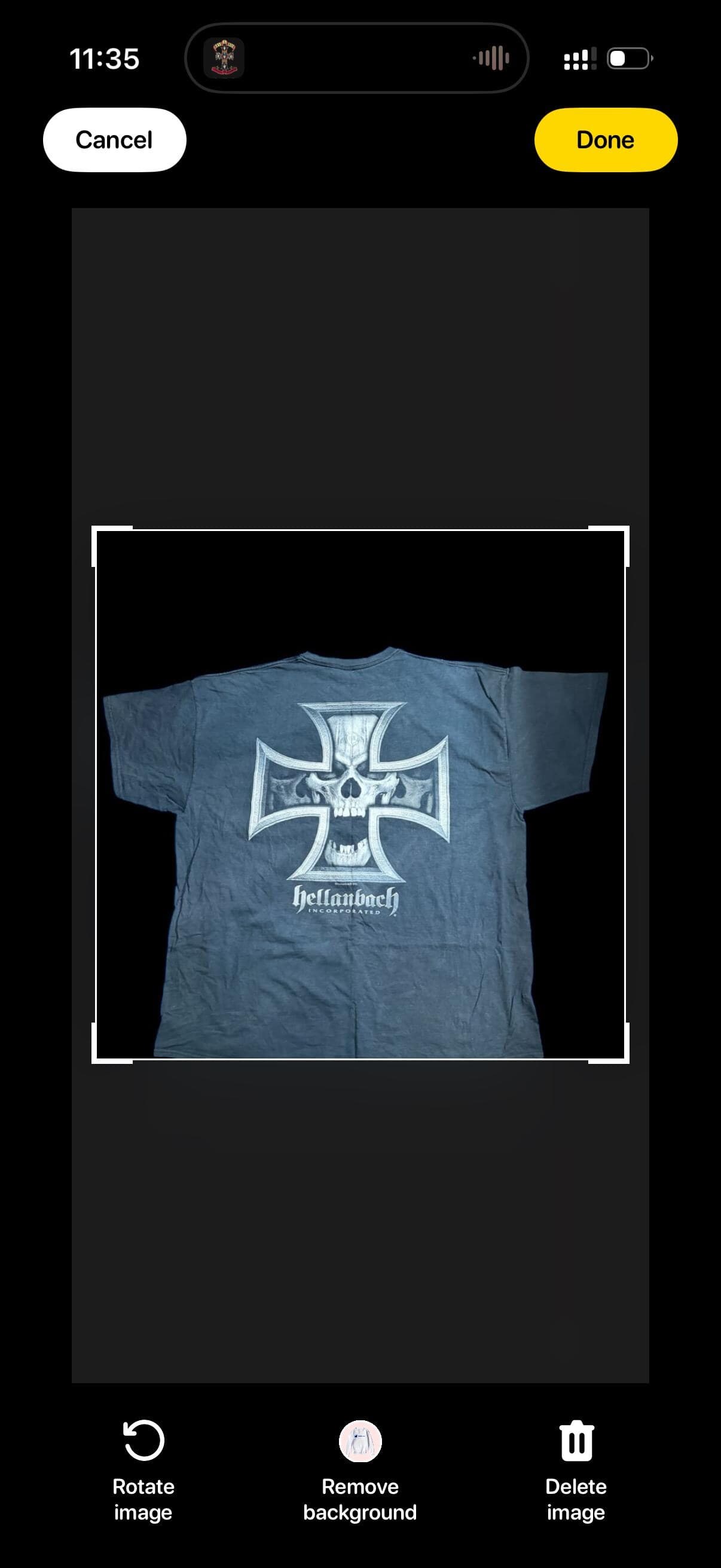Hellambach Incorporated Skull Iron Cross Biker T-Shirt 2XL Gildan Heavy Cotton - Thumbnail 2