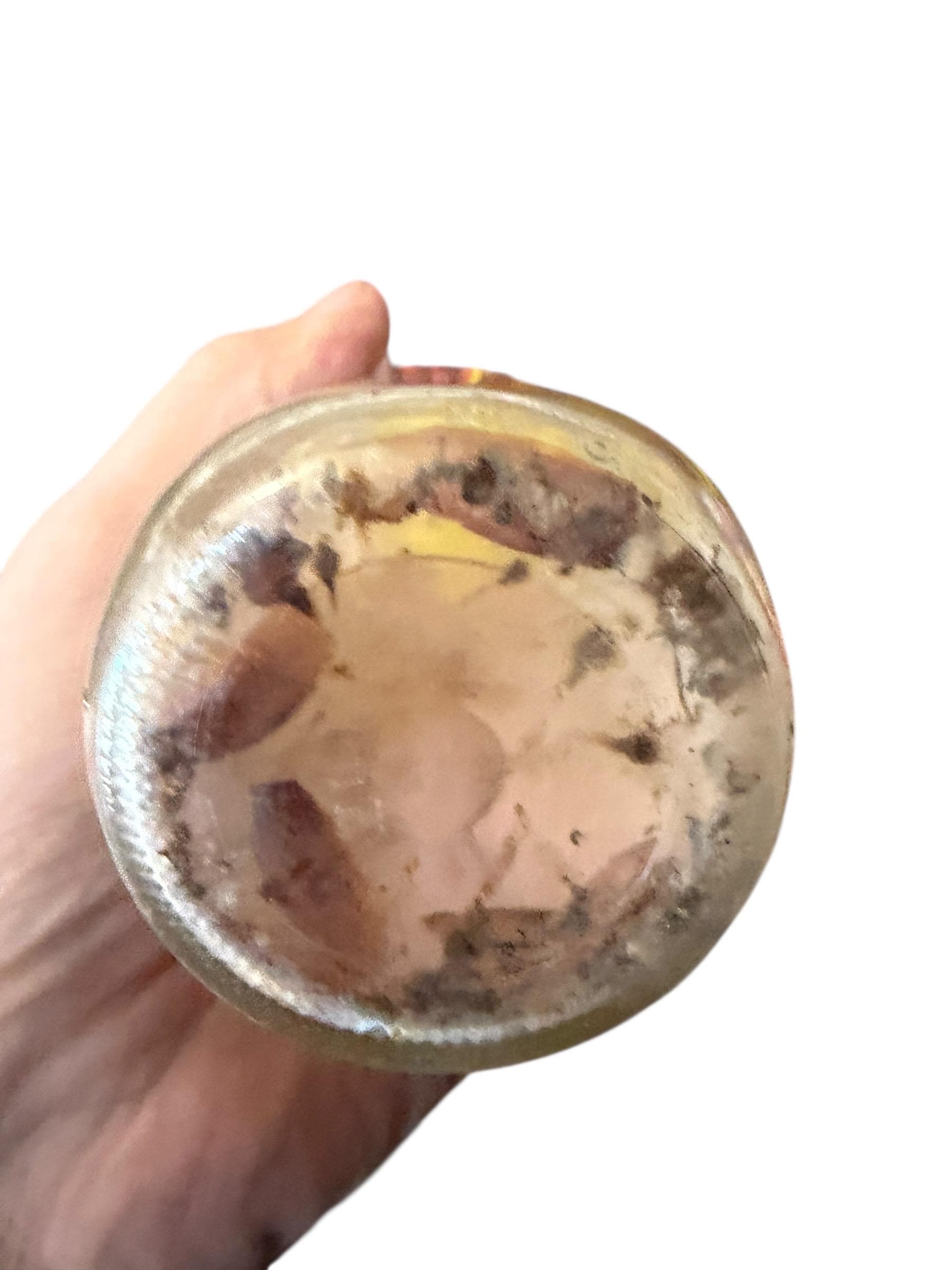 Antique PCO Embossed Glass Olive Oil Bottle Early 1900s Rustic Kitchen Decor - Thumbnail 2