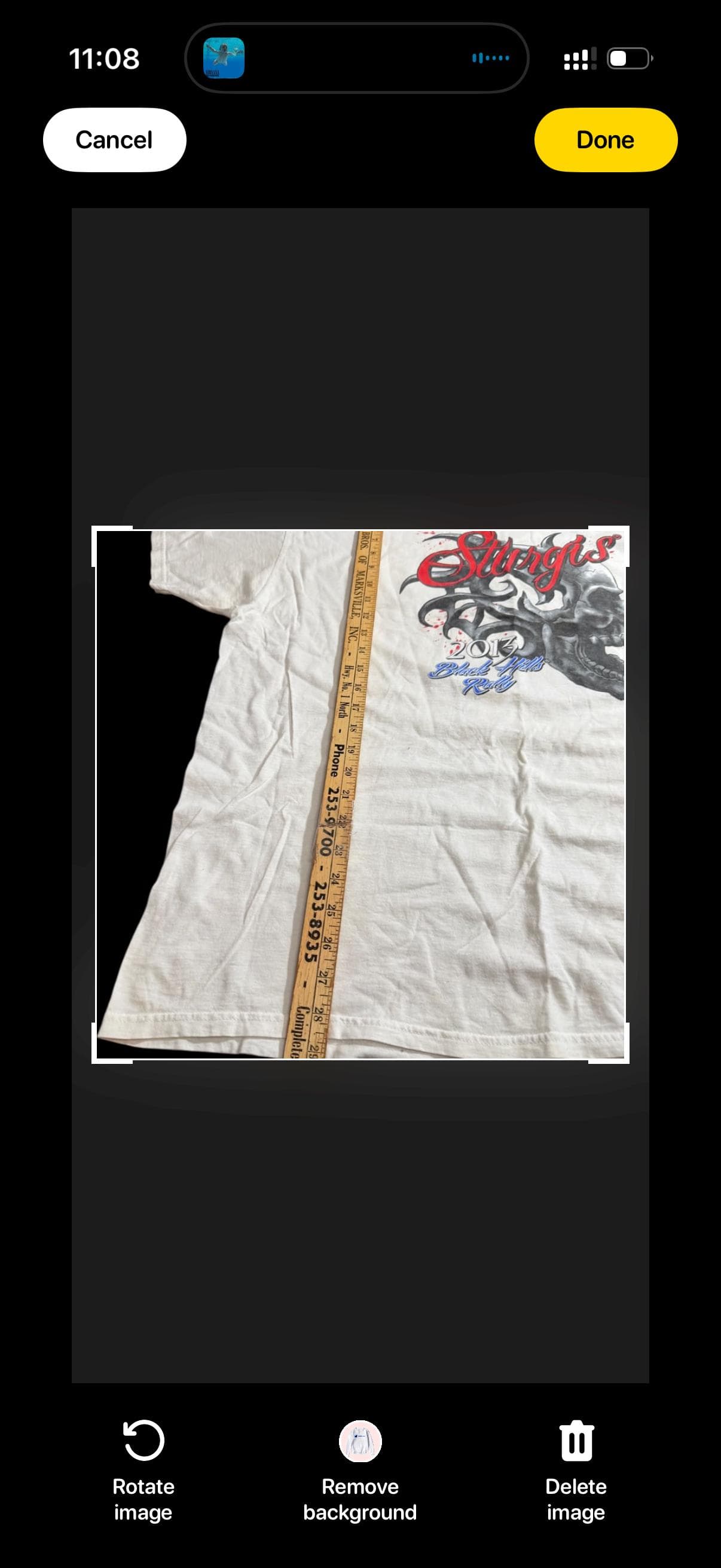 Sturgis 2013 Black Hills Rally Skull T-Shirt Men’s 2XL Fruit of the Loom - Thumbnail 7