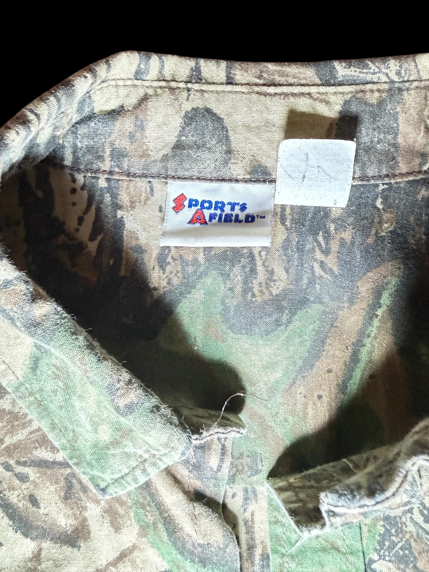 Vintage Realtree Camo Shirt Sports Afield XL Made in USA 90s Hunting - Thumbnail 5