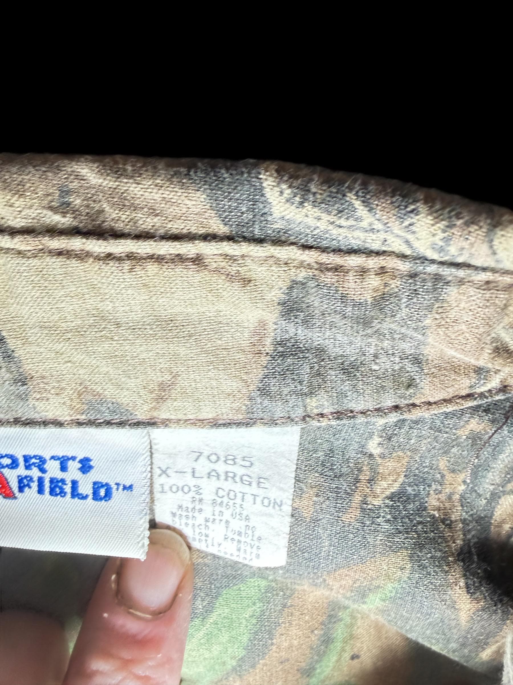 Vintage Realtree Camo Shirt Sports Afield XL Made in USA 90s Hunting - Thumbnail 6