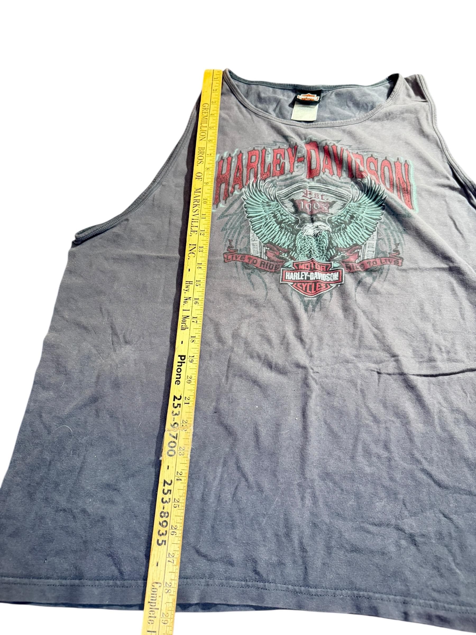 Harley Davidson Taboo Alexandria LA Santa Skull T Shirt Black 3XL - Thumbnail 5