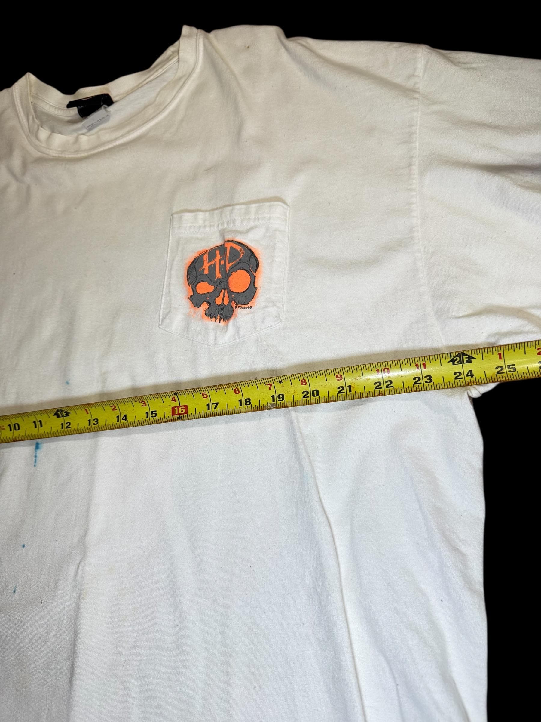 Harley Davidson Austin Texas Cowboy T Shirt XXL White Pocket Tee - Thumbnail 9