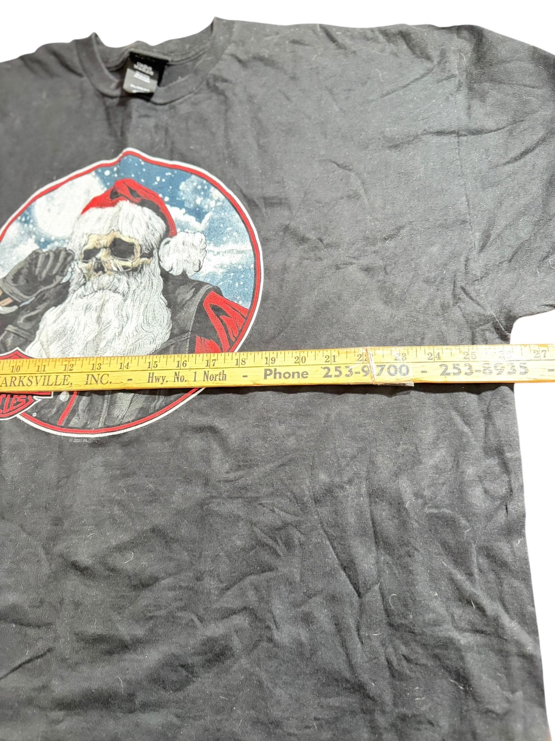 Harley Davidson Taboo Alexandria LA Santa Skull T Shirt Black 3XL - Thumbnail 12