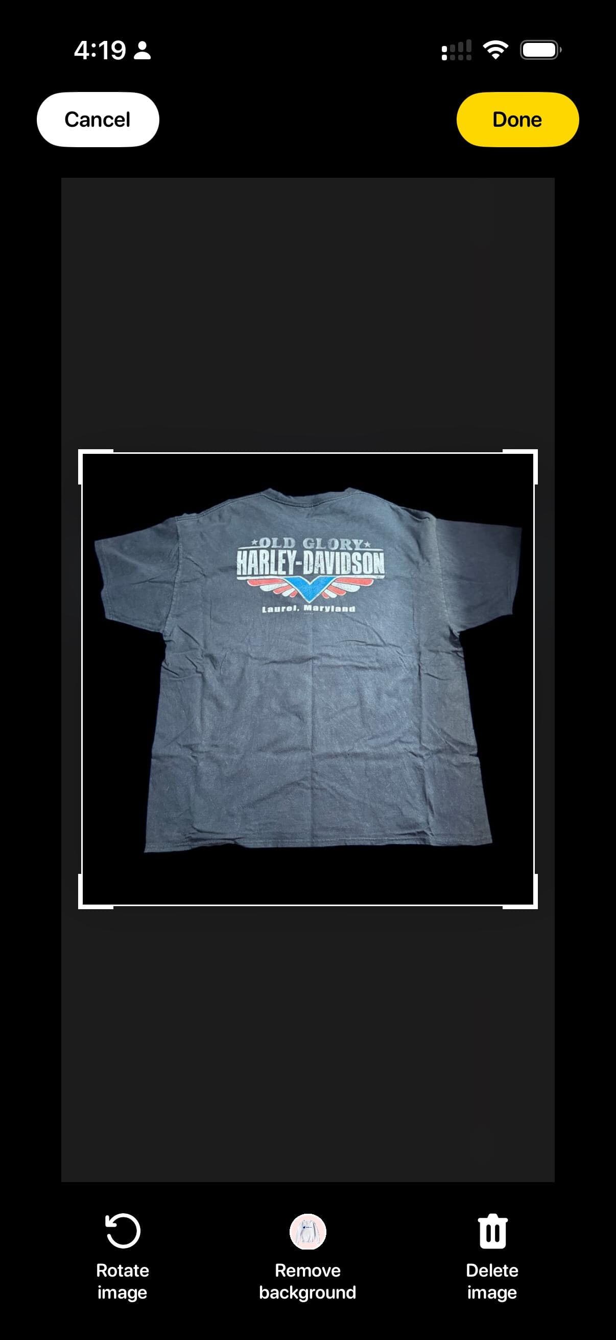 Vintage Harley-Davidson Skull Biker T-Shirt Old Glory Laurel MD-T XXL - Thumbnail 2