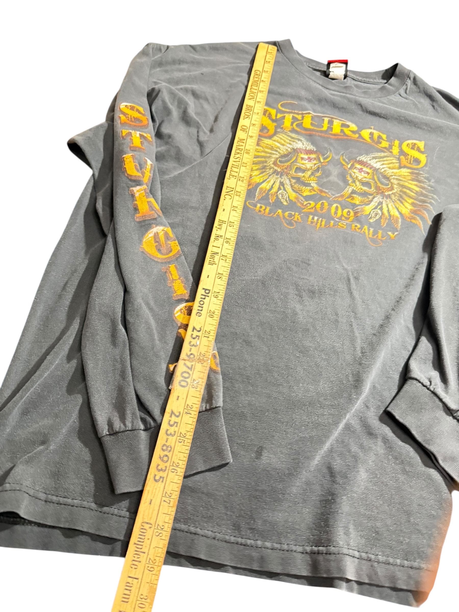 Sturgis 2009 Long Sleeve Tee Hot Leathers 2XL Biker Motorcycle Shirt - Thumbnail 8