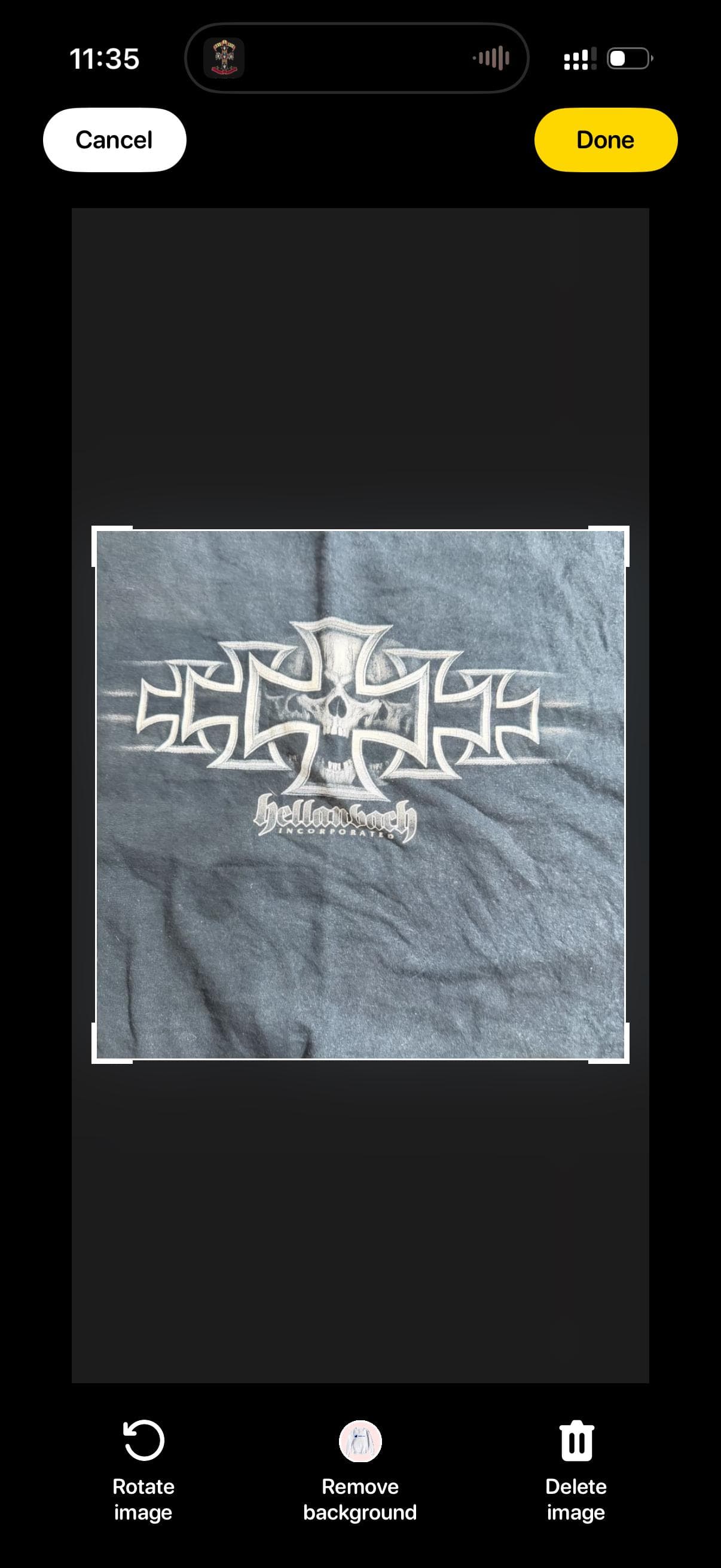 Hellambach Incorporated Skull Iron Cross Biker T-Shirt 2XL Gildan Heavy Cotton - Thumbnail 3