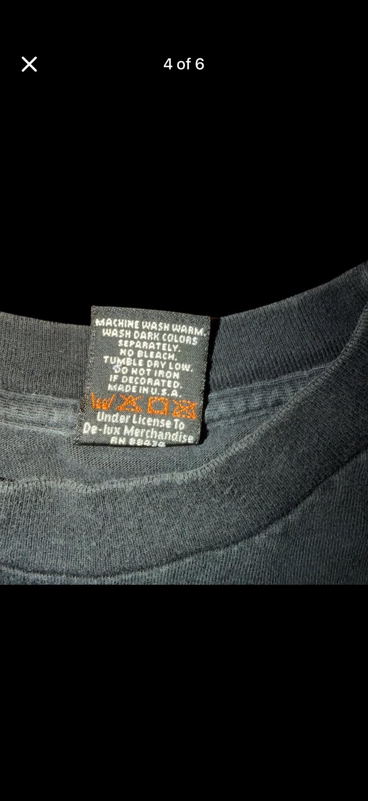 Vintage Harley-Davidson Y2K Skull Flag T-Shirt Men’s 2XL Longviewf Texas - Thumbnail 4