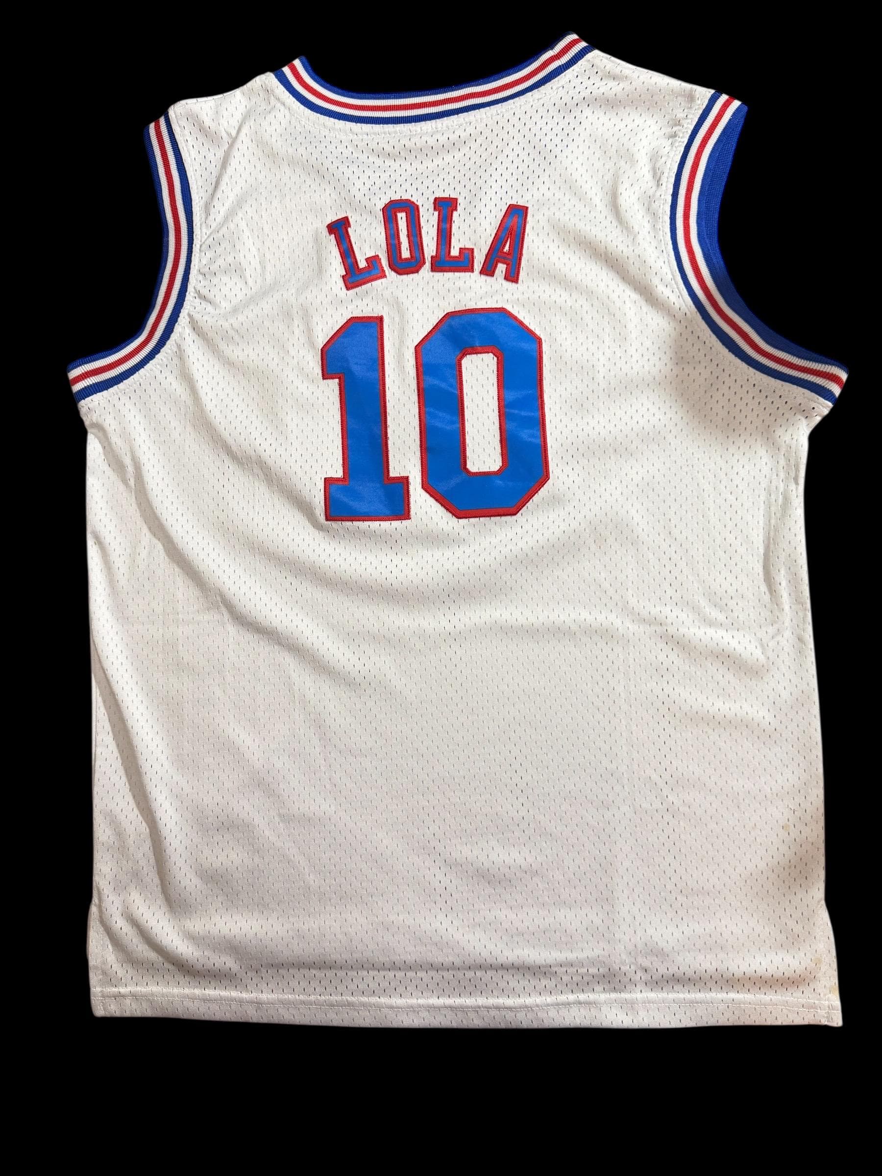 Vintage Space Jam 1996 Tune Squad Lola Bunny #10 Jersey White Mesh - Thumbnail 2