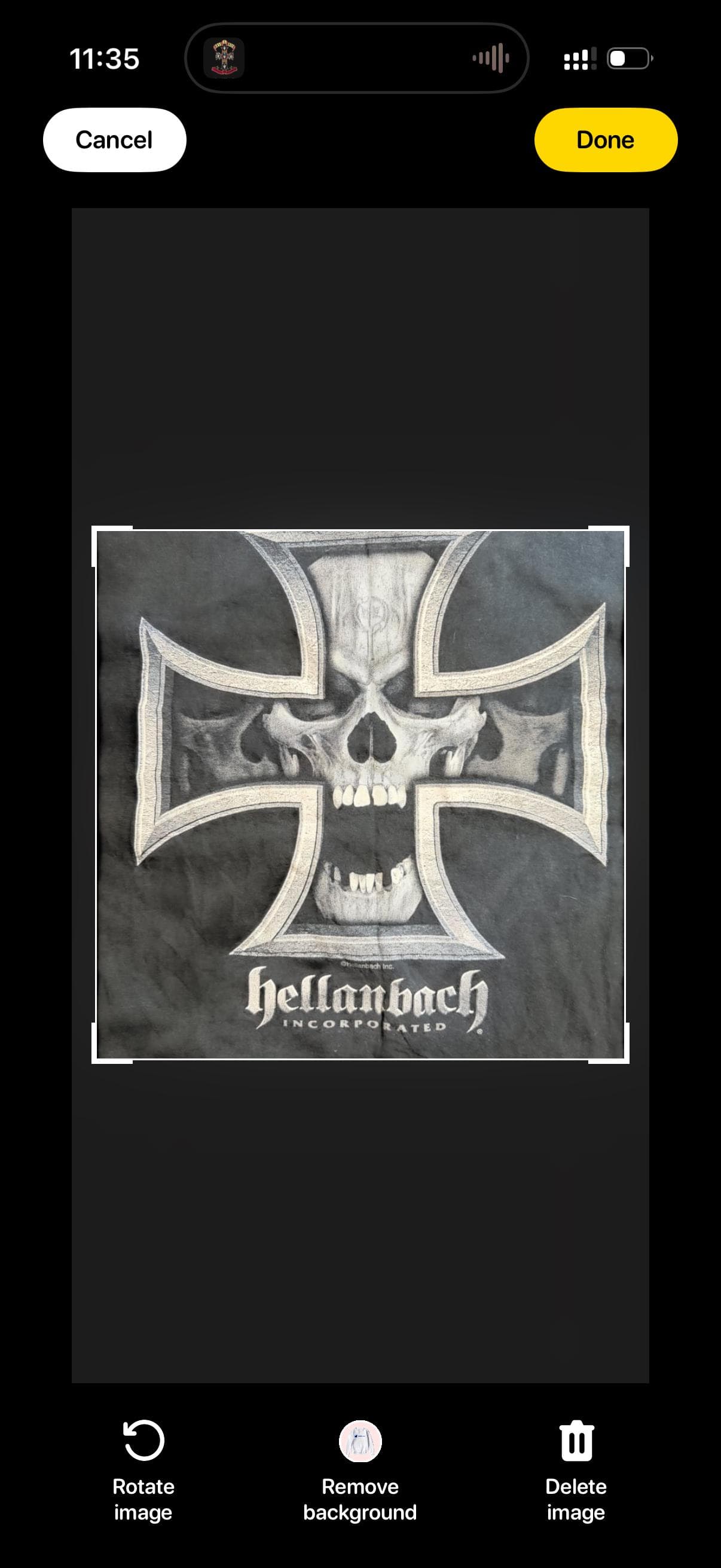 Hellambach Incorporated Skull Iron Cross Biker T-Shirt 2XL Gildan Heavy Cotton - Thumbnail 4