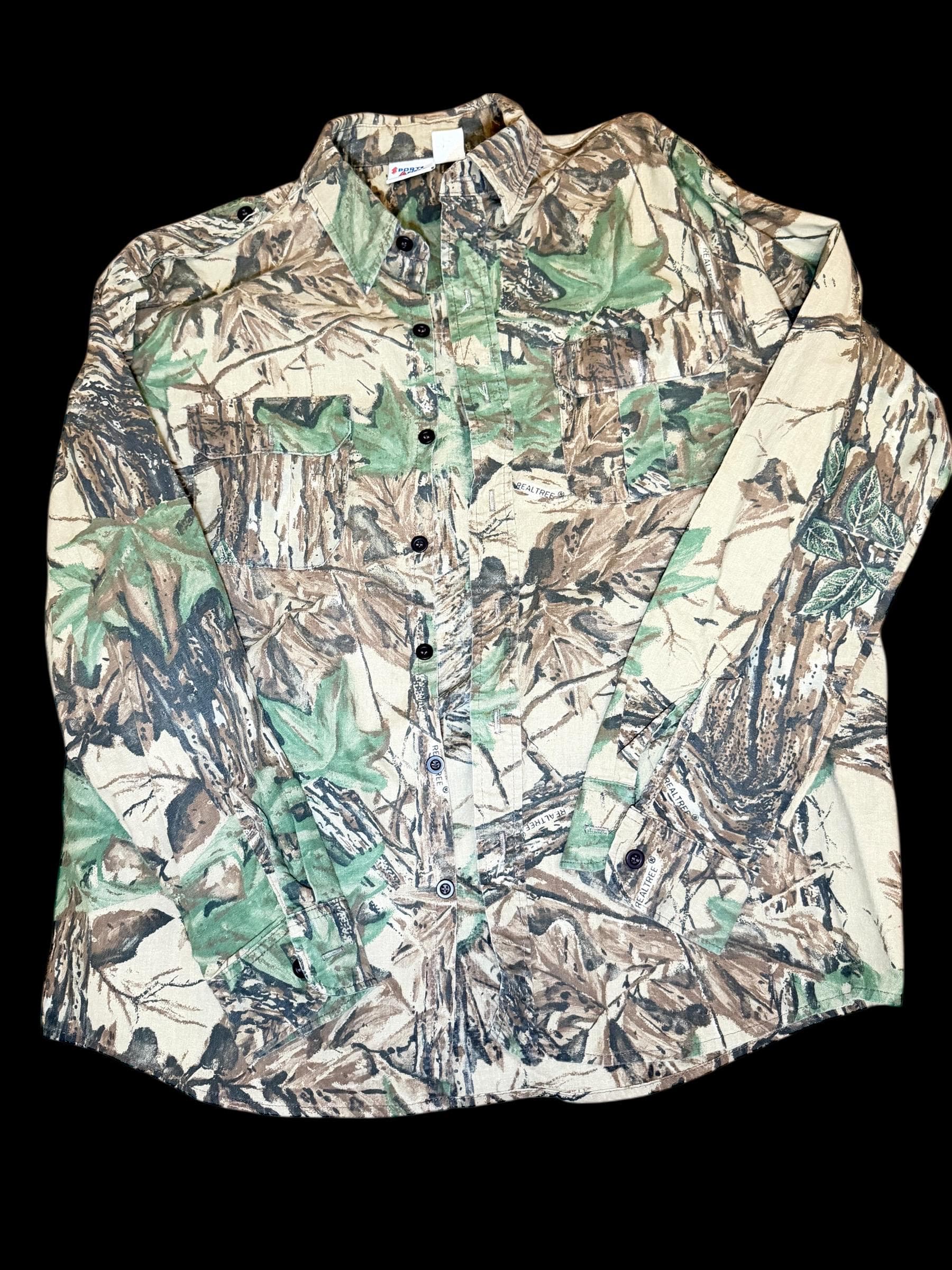 Vintage Realtree Camo Shirt Sports Afield XL Made in USA 90s Hunting - Image 1