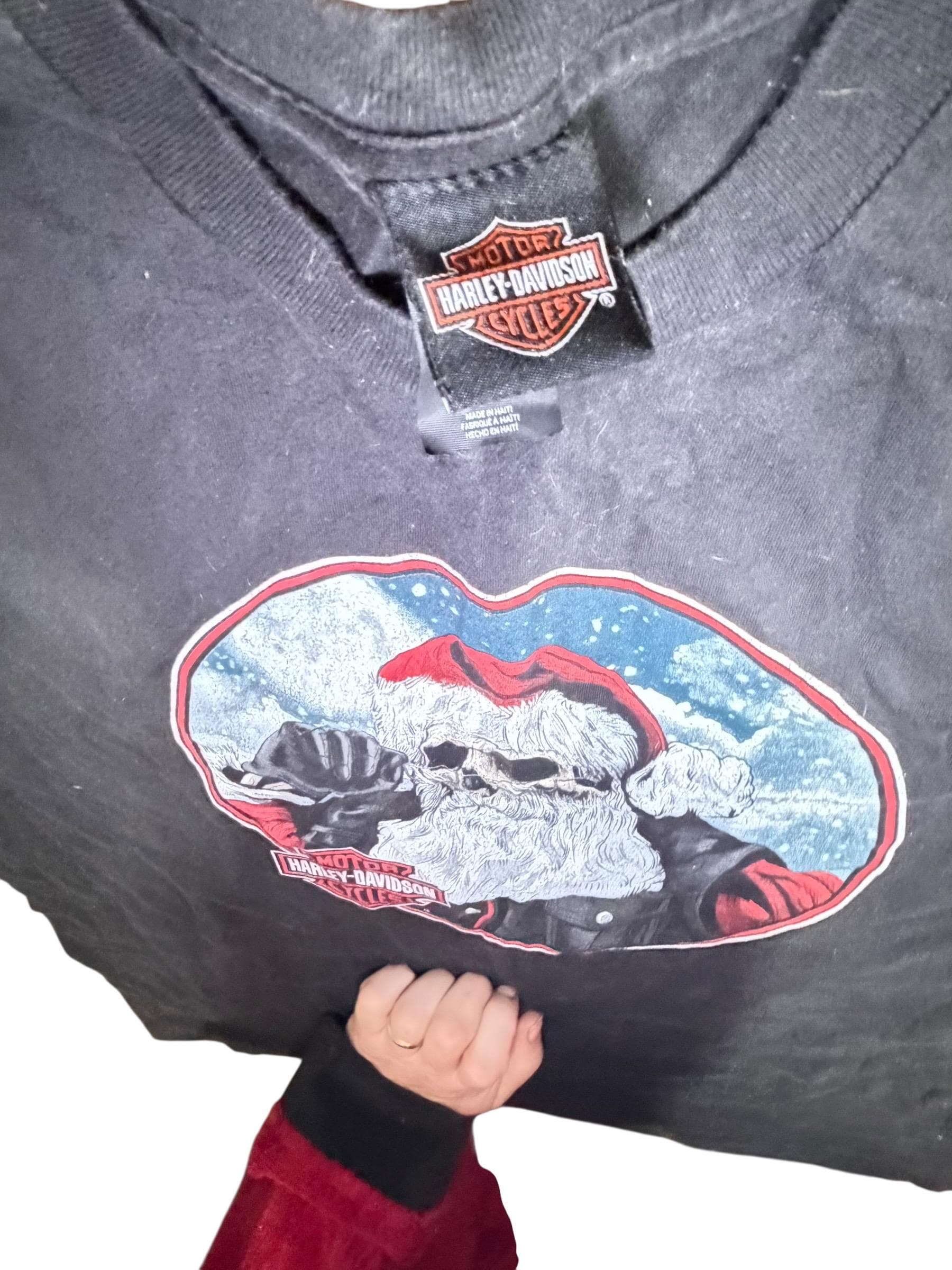 Harley Davidson Taboo Alexandria LA Santa Skull T Shirt Black 3XL - Thumbnail 9