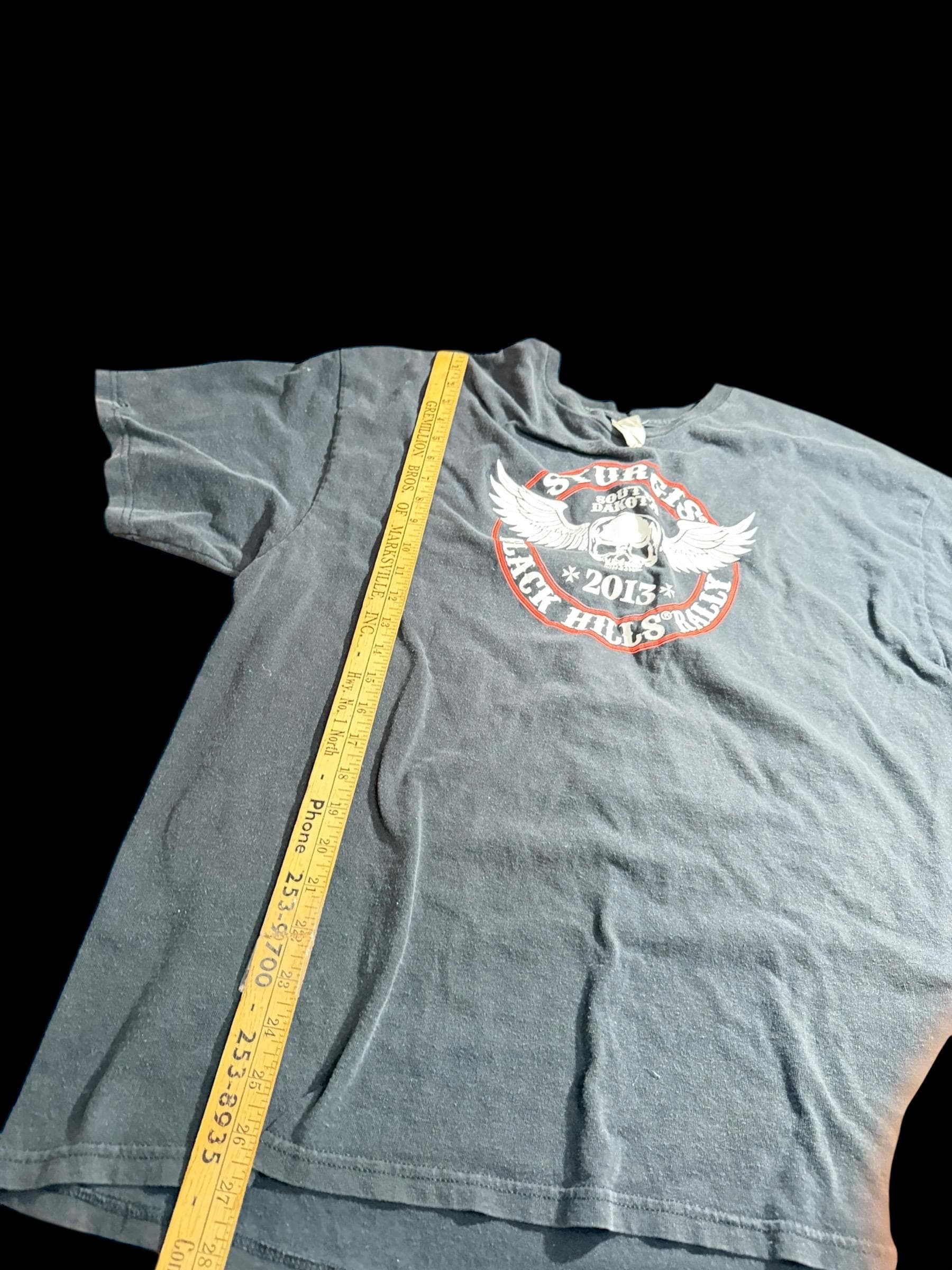 Sturgis Rally Black Hills Rally 2013 Skull Wings Biker T-Shirt XXL - Thumbnail 6