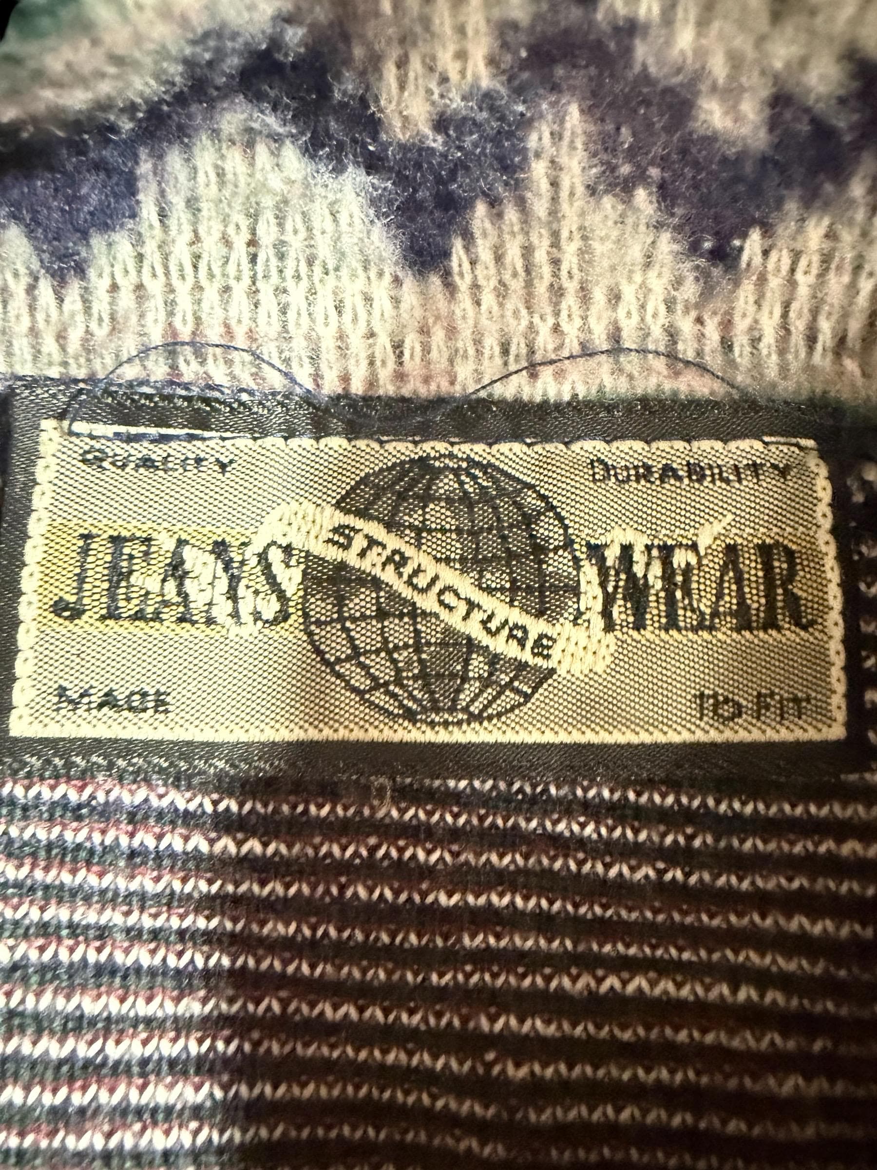 Vintage 90s Structure Jeanswear Southwestern Aztec Knit Sweater Mens XL - Thumbnail 4