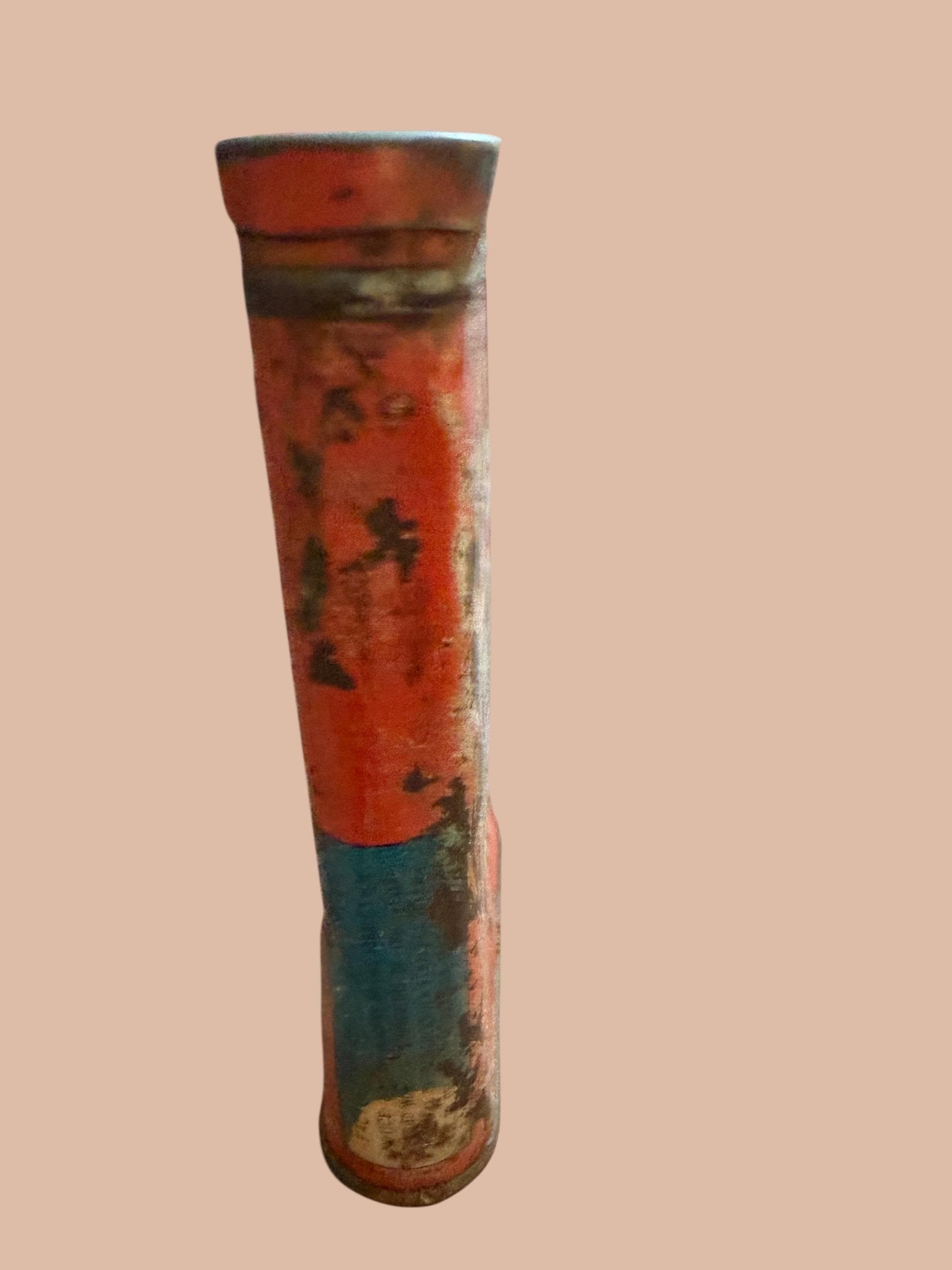 Vintage Hi-Plane Tobacco Tin Red Rusted Advertising Pipe Cigarette Can - Thumbnail 4