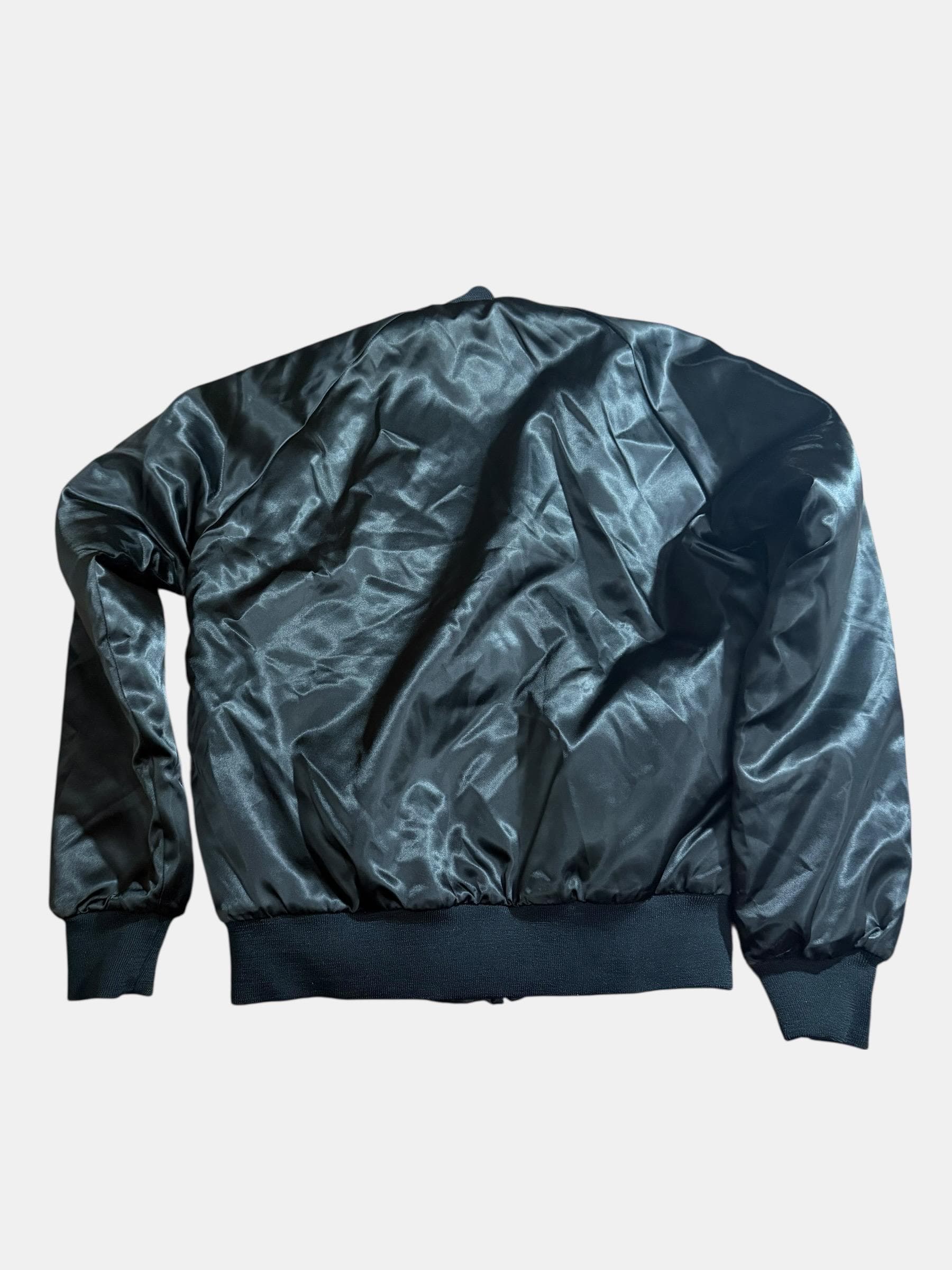 Vintage 1988 New Orleans Saints Chalk Line Satin Jacket USA Made Black Small - Thumbnail 3