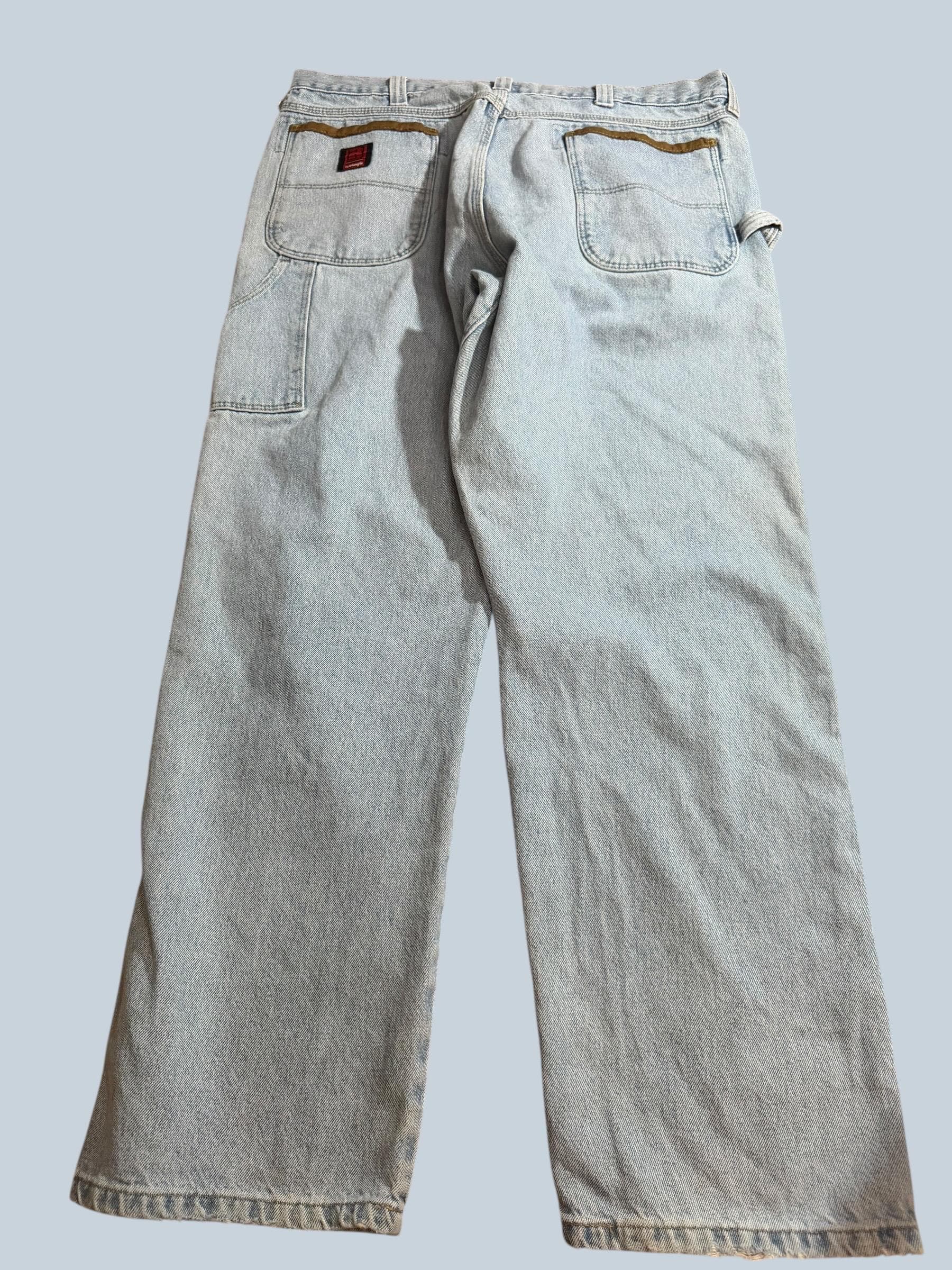 Vintage Wrangler RIGGS Workwear DuraShield Denim Carpenter Jeans 40x32 Straight Leg - Thumbnail 2
