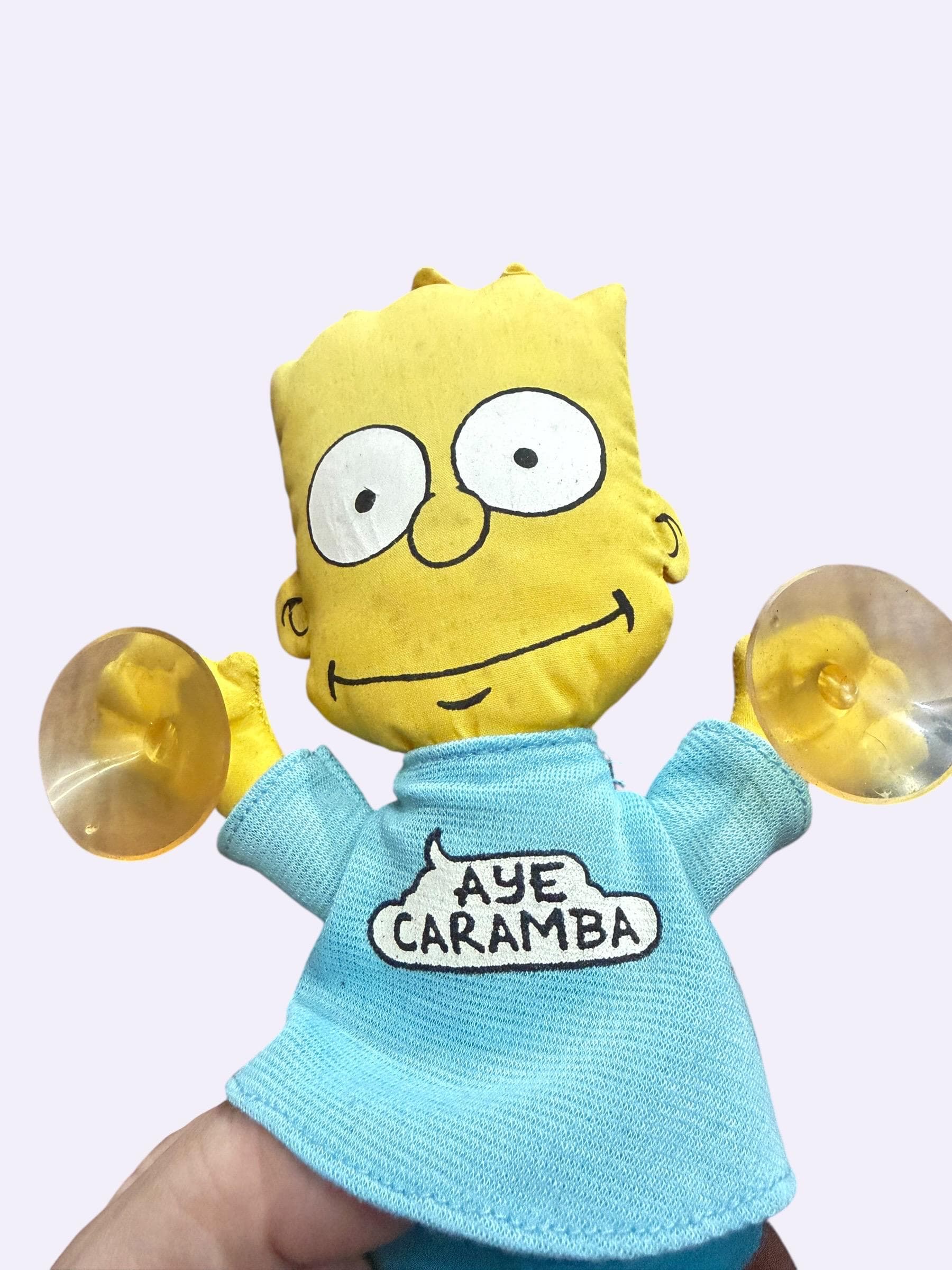 Vintage 1990 Bart Simpson Aye Caramba Plush Suction Cups Dan-Dee Simpsons - Thumbnail 7