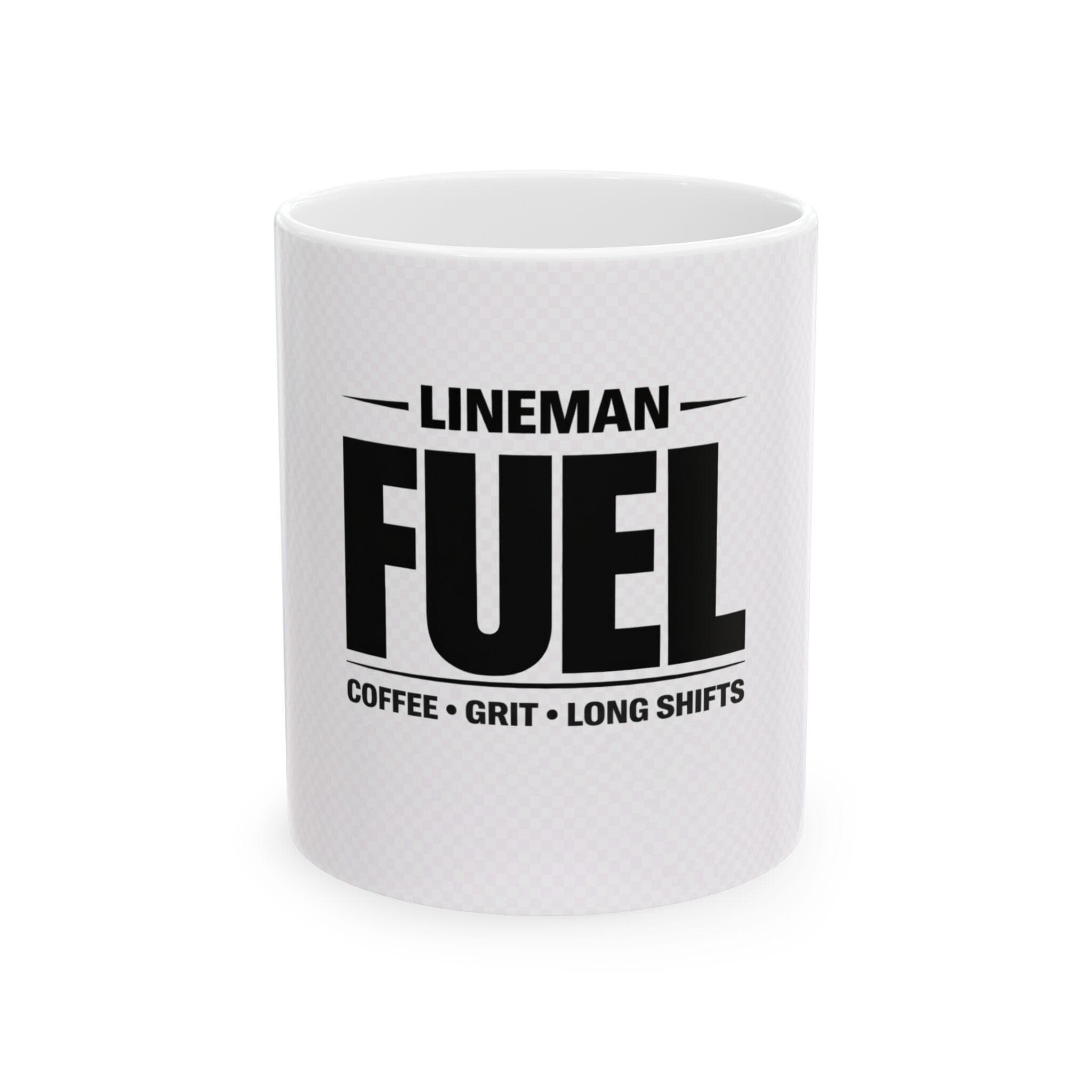 Lineman Fuel Mug | Ceramic Coffee Mug, 11oz or 15oz - Image 1