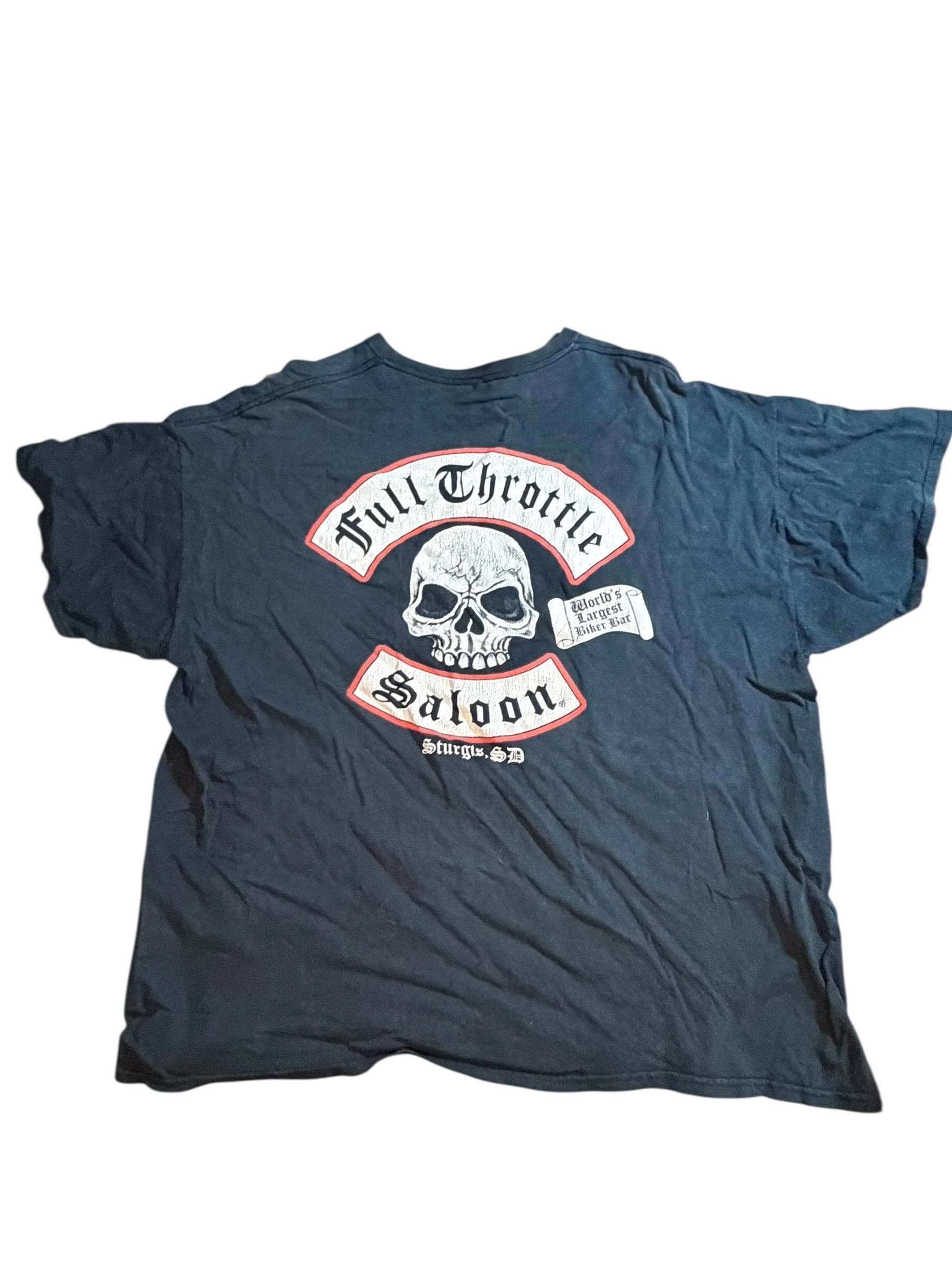 Full Throttle Saloon Sturgis SD Biker T Shirt Skull FTS Gothic Bar Tee XXL - Thumbnail 5