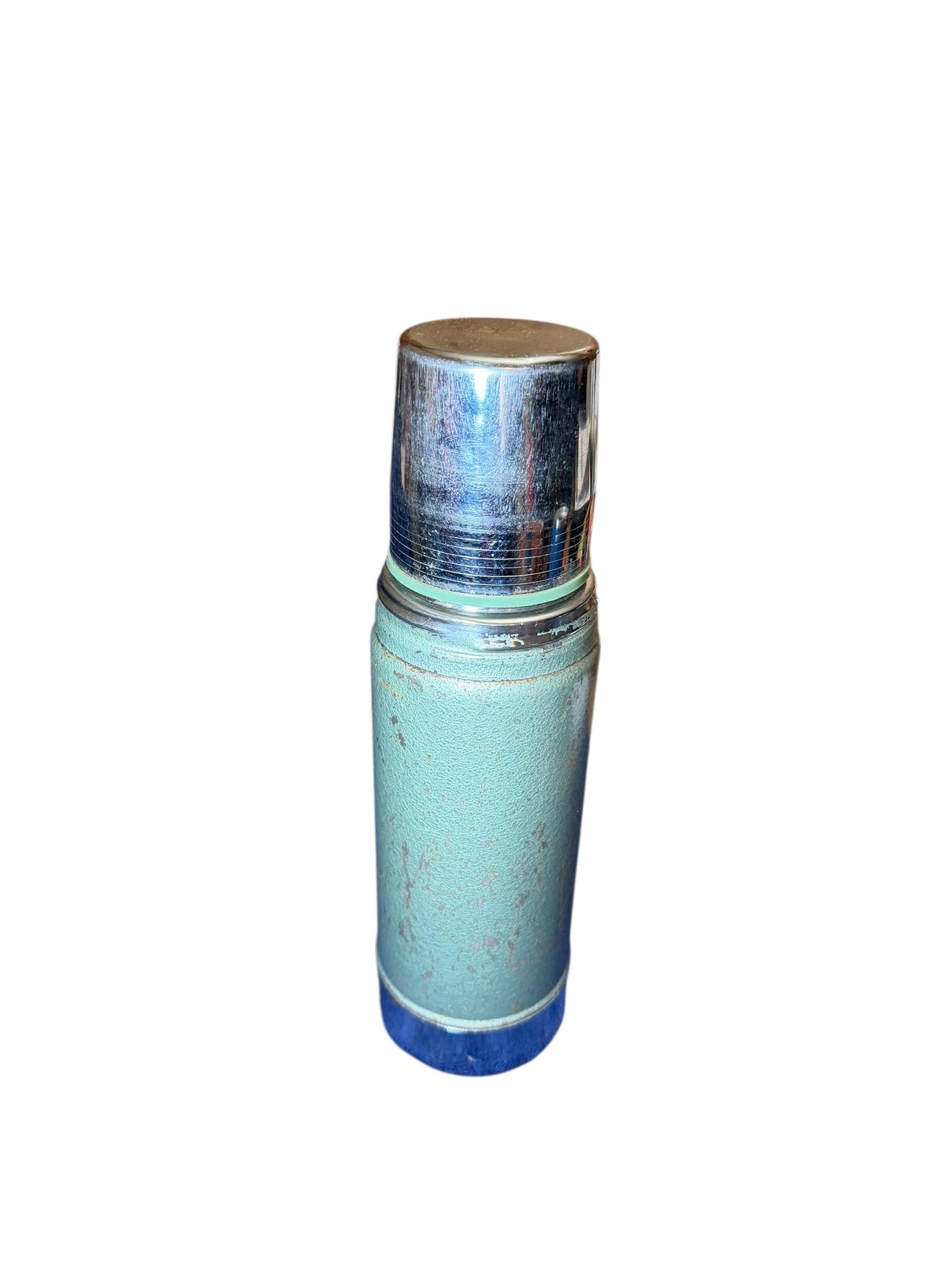 Vintage Stanley A-943C Thermos Green 1 Pint Steel Aladdin Nashville Tested Works - Thumbnail 2