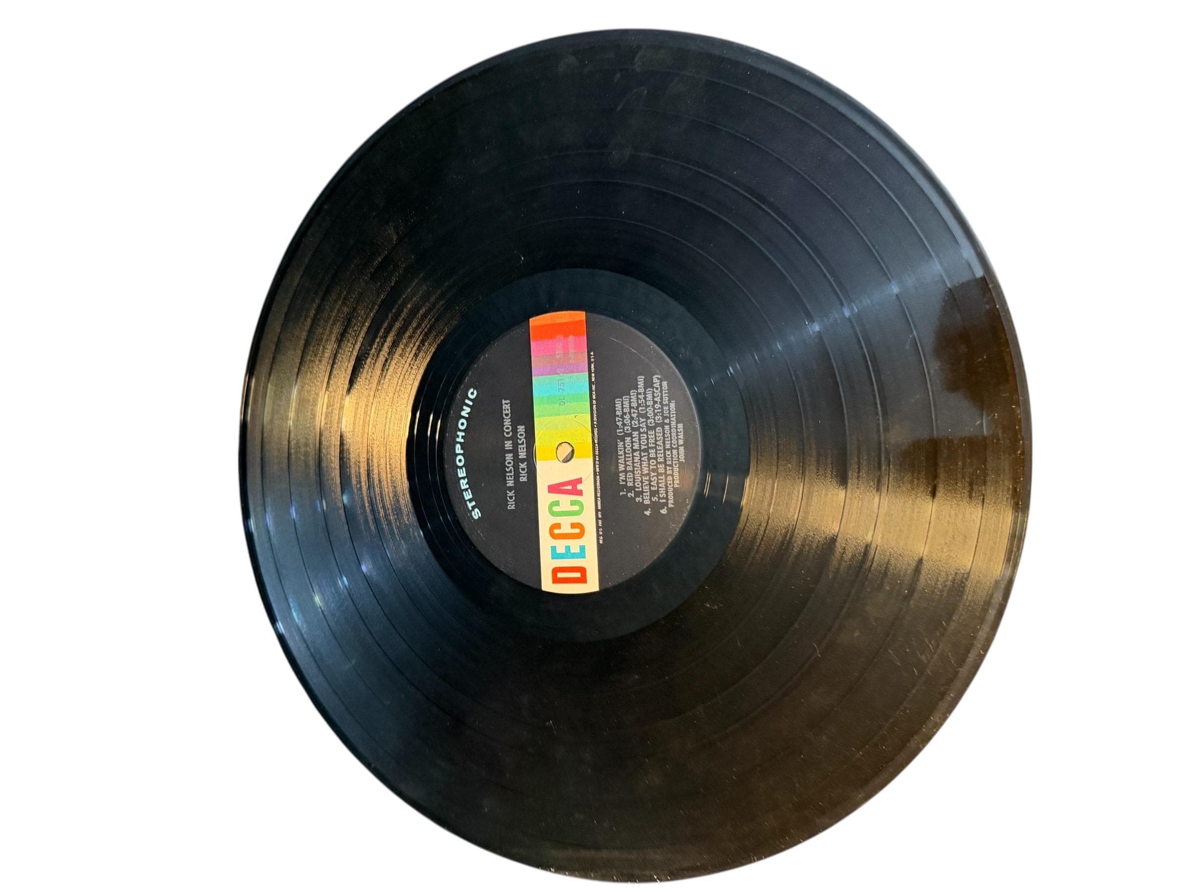 Vintage 1969 Rick Nelson In Concert Decca Vinyl LP Stereo Live Album - Thumbnail 6