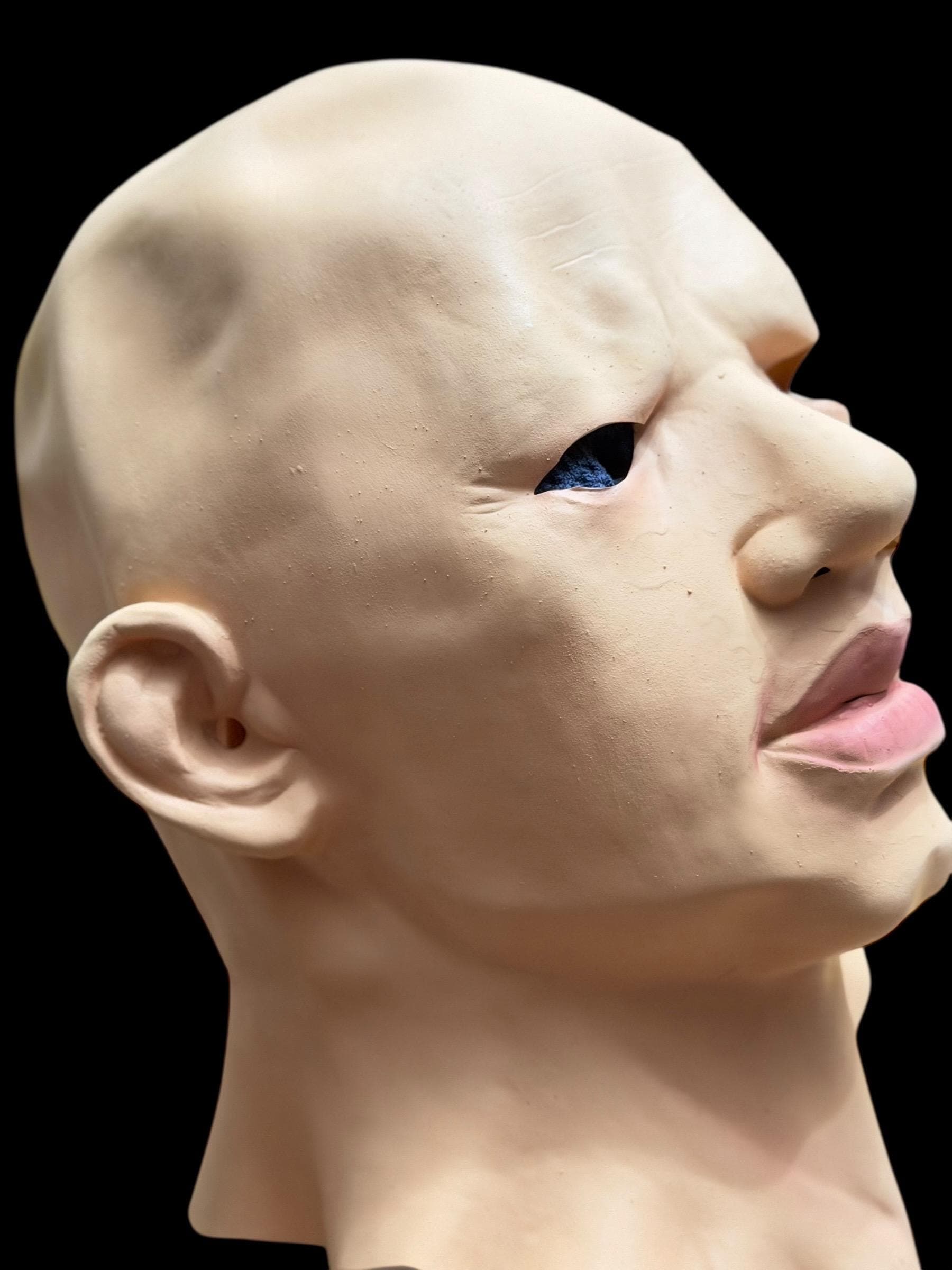 Latex Human Mask Blank Horror Prop SFX Face - Thumbnail 2