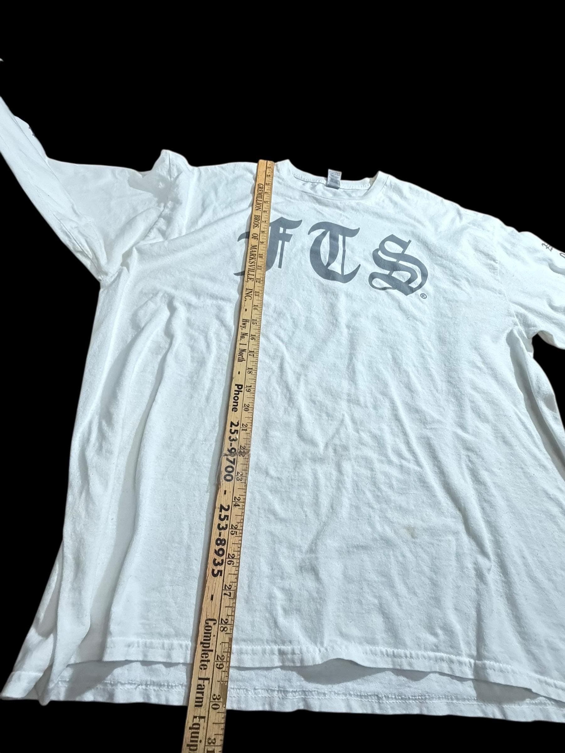 Full Throttle Saloon Sturgis SD Long Sleeve Shirt 2XL White Biker Skull FTS Motorcycle Rally Tee - Thumbnail 7