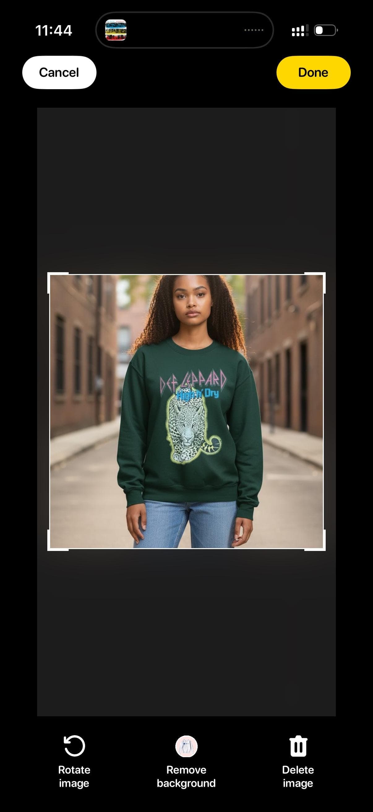 Vintage Def Leppard Pyromania 1983 United States Tour Black Crewneck Sweatshirt - Thumbnail 2